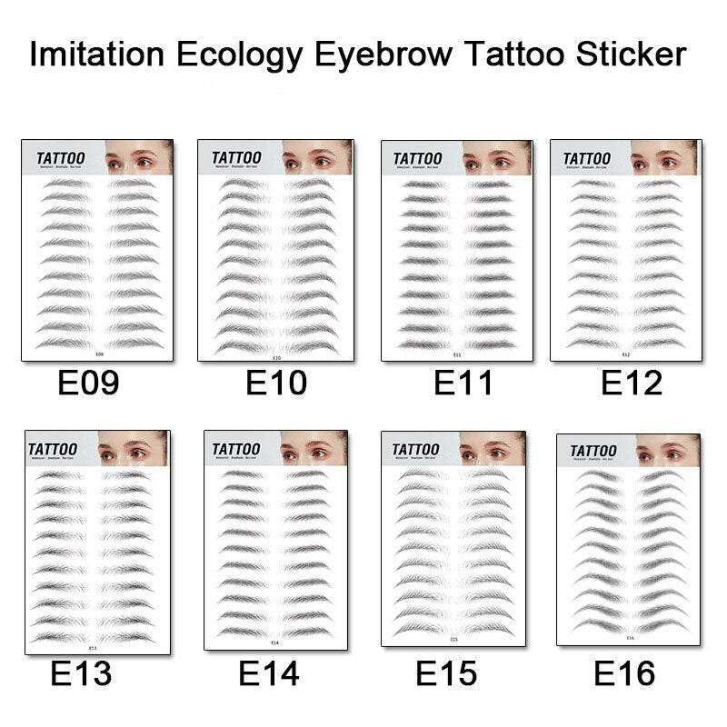 Magic 4D Hair-like Eyebrow Tattoo Sticker False Eyebrows 7 Day Long Lasting Super Waterproof Makeup Eye Brow Stickers Cosmetics