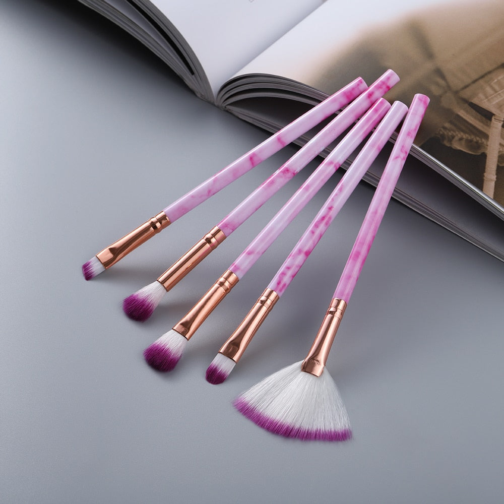 FLD 5/15Pcs Makeup Brushes Tool Set Cosmetic Powder Eye Shadow Foundation Blush Blending Beauty Make Up Brush Maquiagem