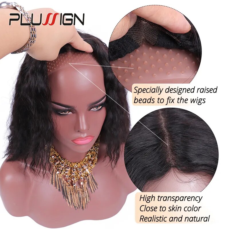 Plussign Silicon Wig Band 1Pcs/Lot Top Wig Grap Medium Large Size Silicon Wig Grip Tranparent Black Brown Headband For Fix Wigs