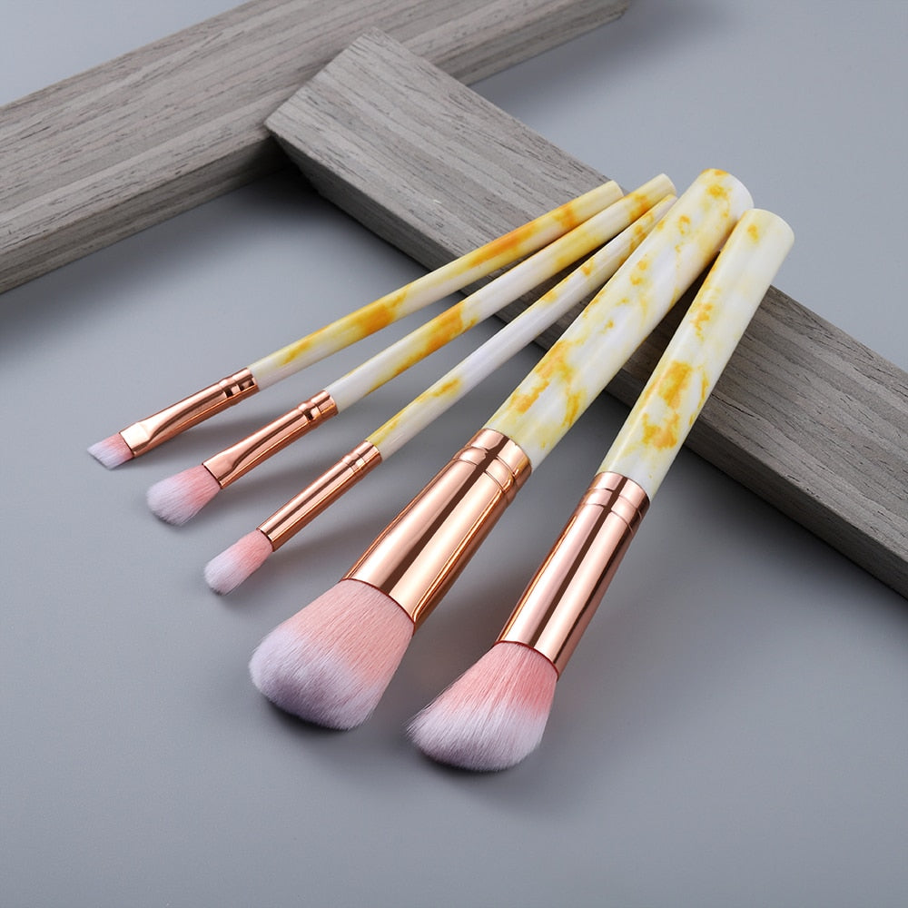 FLD 5/15Pcs Makeup Brushes Tool Set Cosmetic Powder Eye Shadow Foundation Blush Blending Beauty Make Up Brush Maquiagem