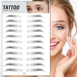 Magic 4D Hair-like Eyebrow Tattoo Sticker False Eyebrows 7 Day Long Lasting Super Waterproof Makeup Eye Brow Stickers Cosmetics