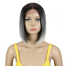 Load image into Gallery viewer, Bella Bob Wig Synthetic Lace Wig Short Blonde Bob Pink 613 Red Lemon Lace Short Hair 10-13 Inch Wigs For Women Lolita Cosplay
