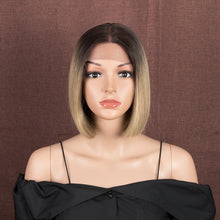 Load image into Gallery viewer, Bella Bob Wig Synthetic Lace Wig Short Blonde Bob Pink 613 Red Lemon Lace Short Hair 10-13 Inch Wigs For Women Lolita Cosplay
