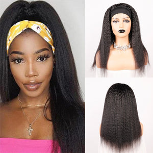 Headband Wig Human Hair Water Wave Glueless Brazilian Remy Wate Curly Headband Half Wigs For Black Women 150% 30 to 36 Inch