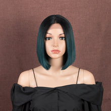 Load image into Gallery viewer, Bella Bob Wig Synthetic Lace Wig Short Blonde Bob Pink 613 Red Lemon Lace Short Hair 10-13 Inch Wigs For Women Lolita Cosplay
