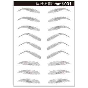 Magic 4D Hair-like Eyebrow Tattoo Sticker False Eyebrows 7 Day Long Lasting Super Waterproof Makeup Eye Brow Stickers Cosmetics