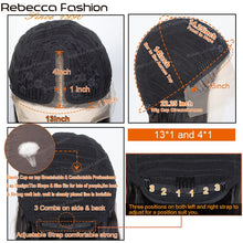 Load image into Gallery viewer, Rebecca 13x4 HD Lace Frontal Straight Hair Clearance Wig Transparen Lace Front Human Hair Wig Women's Natural Wig With BabyHair
