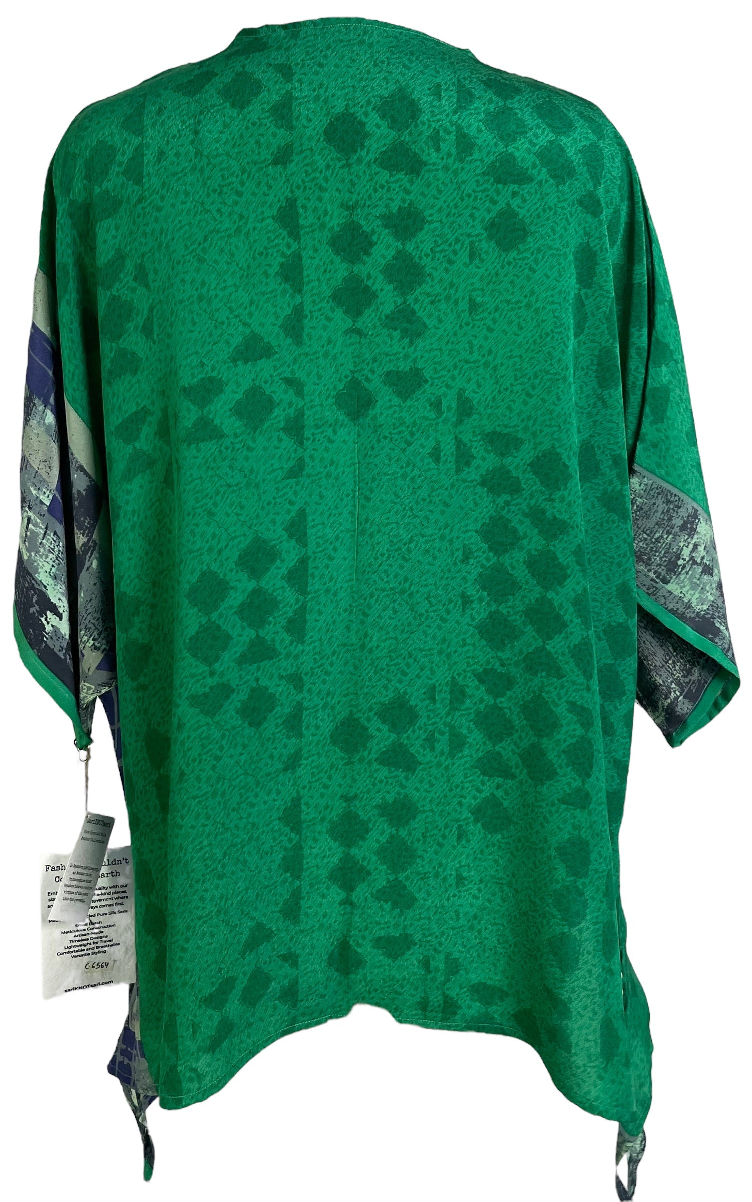 PRC6564 Avatar Pure Silk Long Tunic with Side Ties