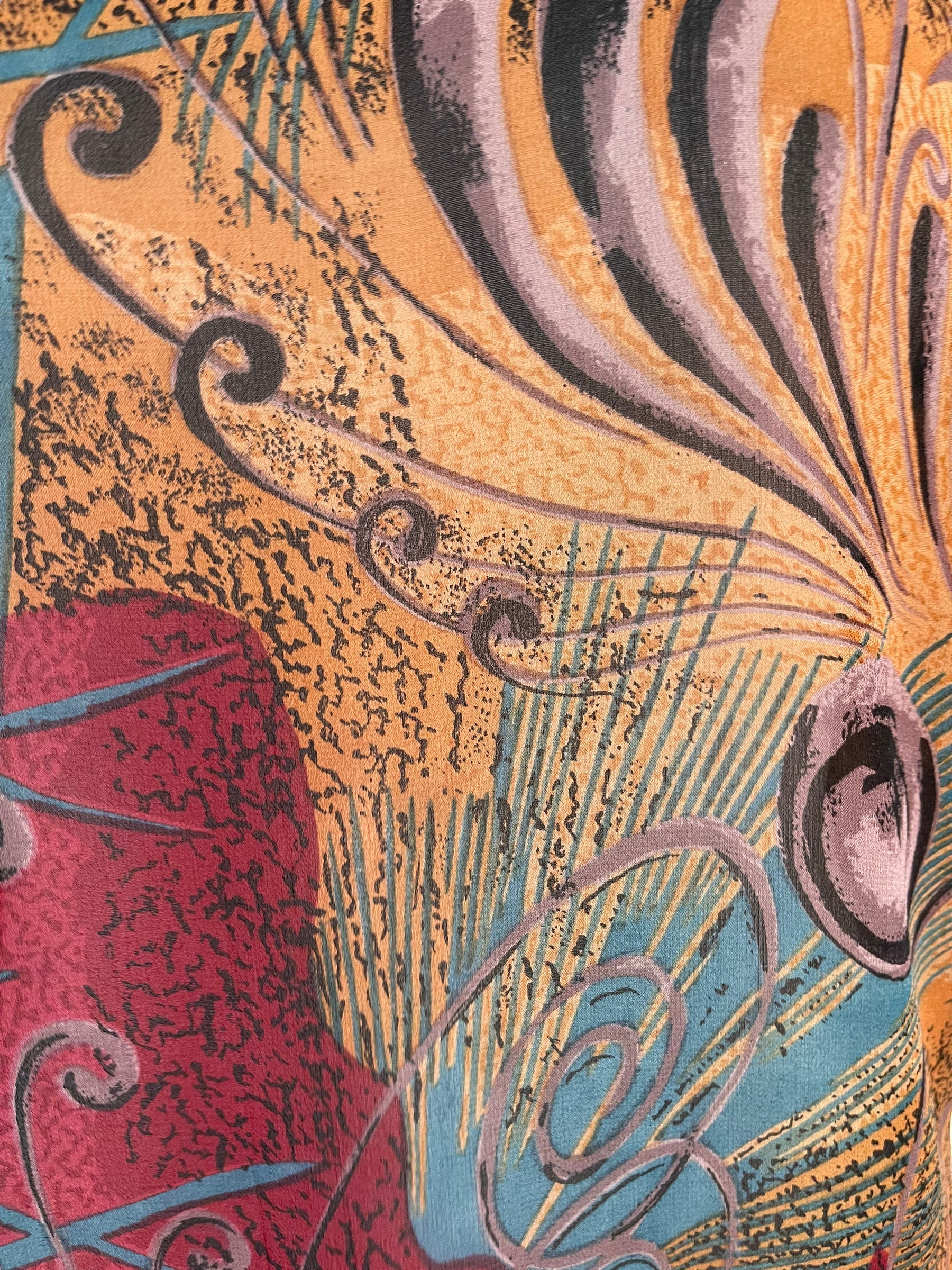 FINAL SALE PRG6265 Sheer Avatar Pure Silk Side Slit Top