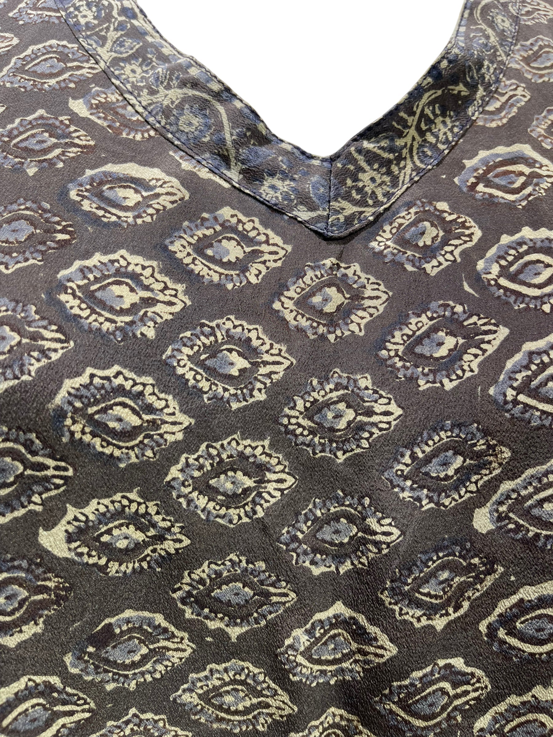 FINAL SALE PRC4273 Nirvana Pure Silk Long Tunic with Side Ties