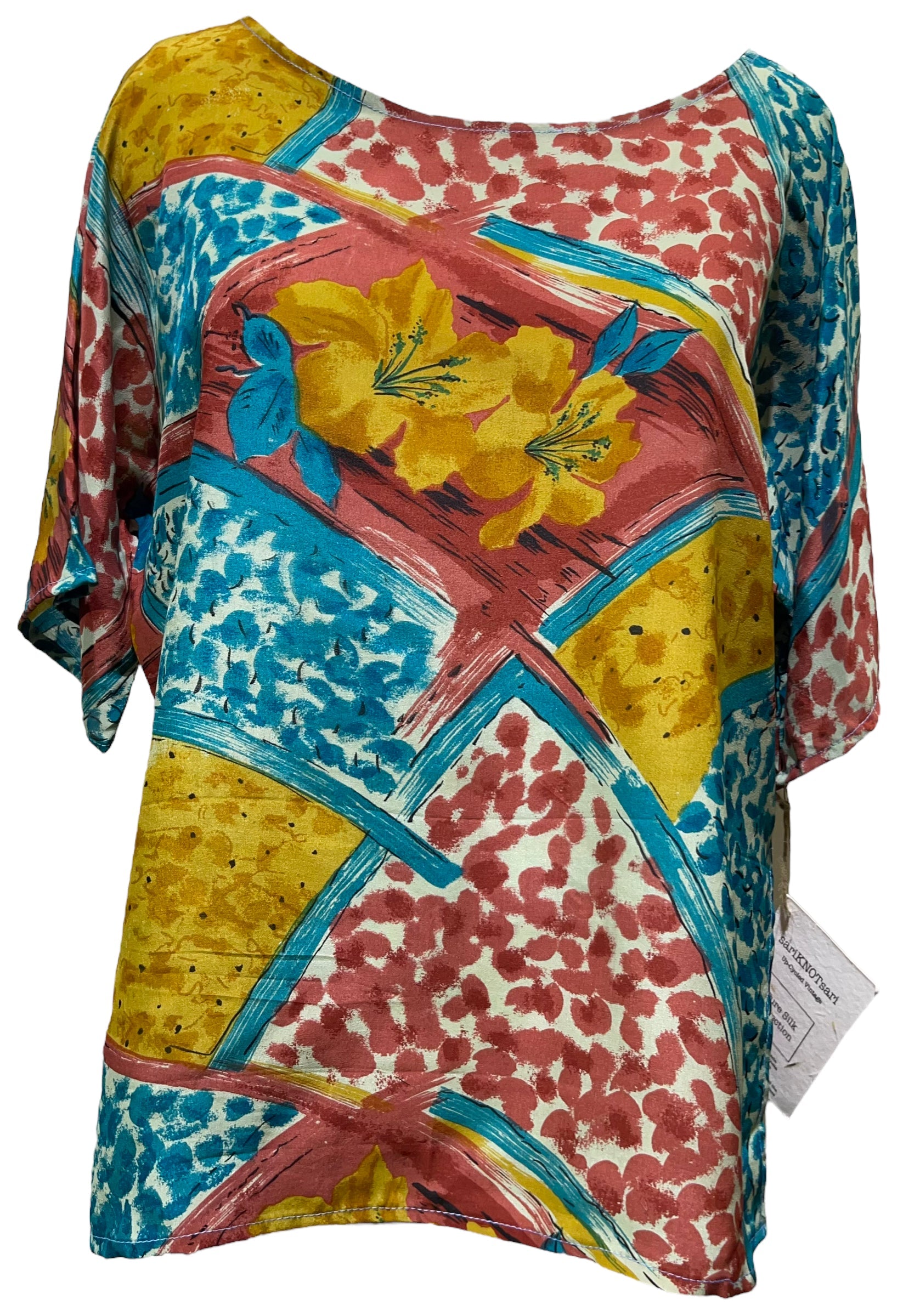 FINAL SALE PRC4631 Avatar Pure Silk Side Slit Top