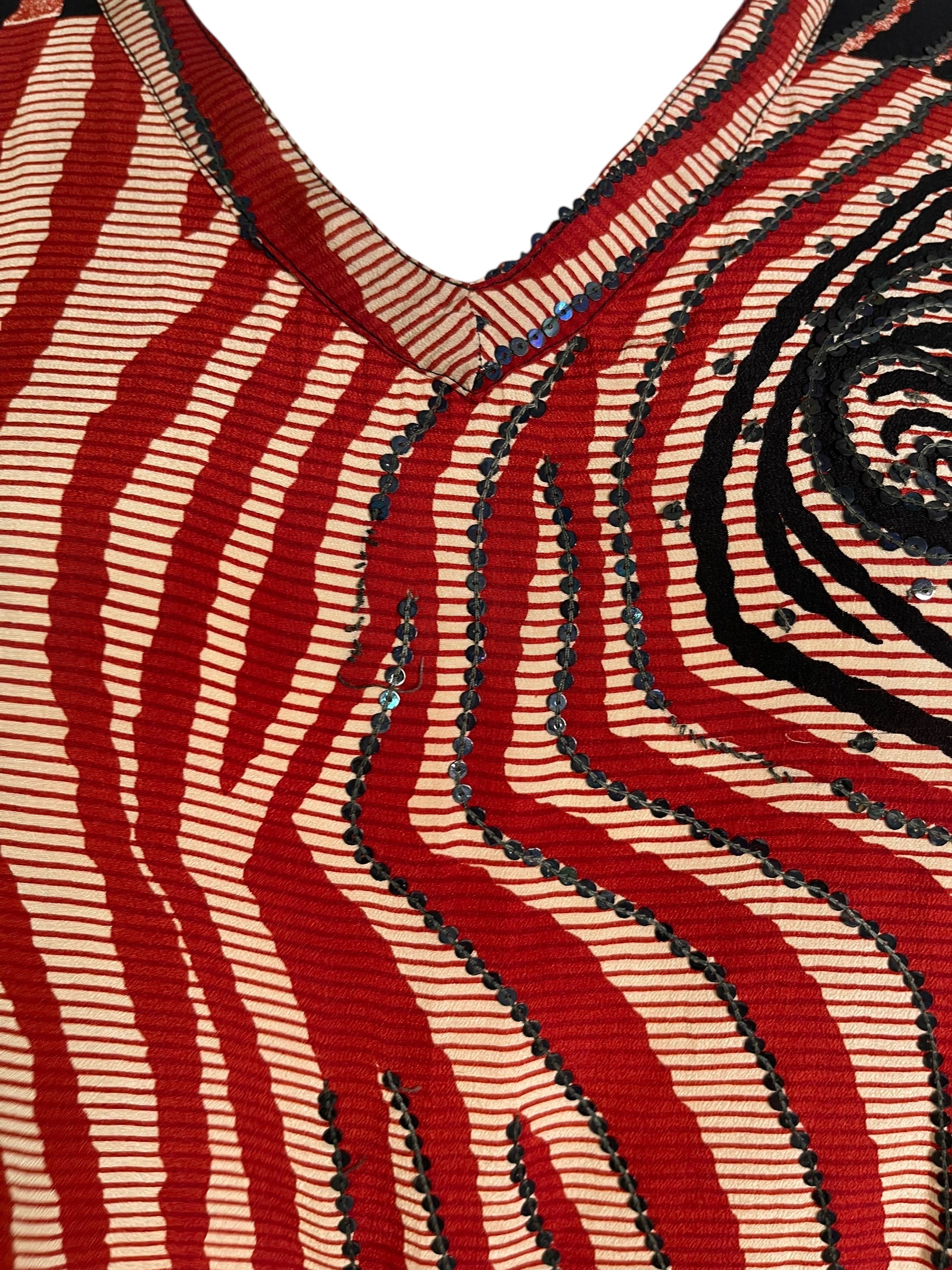 PRC6467 Avatar Pure Silk Long Tunic with Side Ties