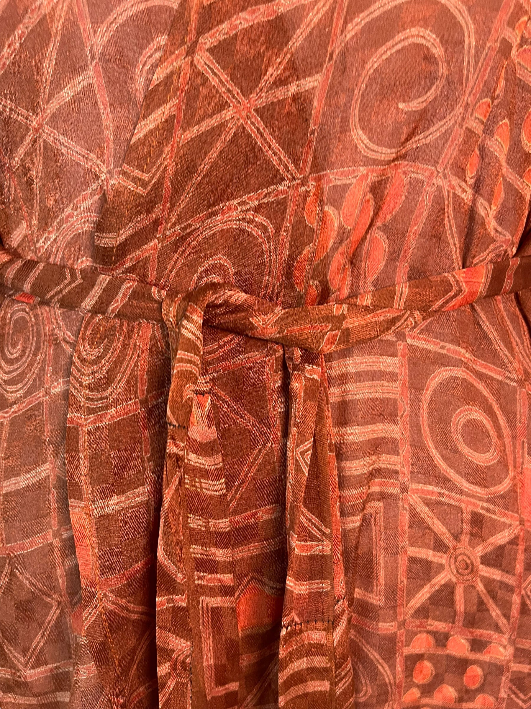 FINAL SALE PRC6079 Avatar Pure Silk Kimono-Sleeved Jacket with Belt