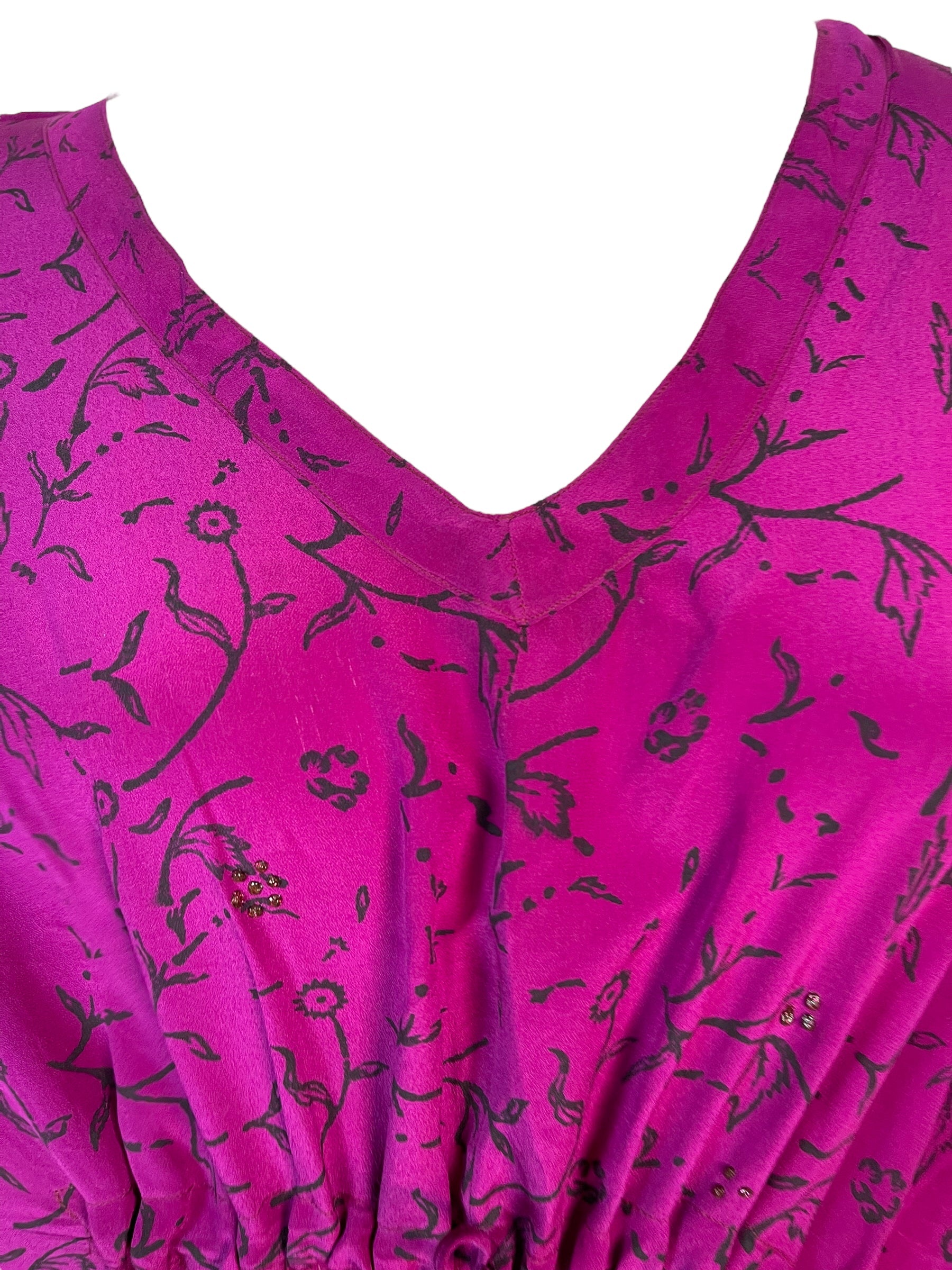 SOLD  PRC6402 Avatar Pure Silk Maxi Kaftan