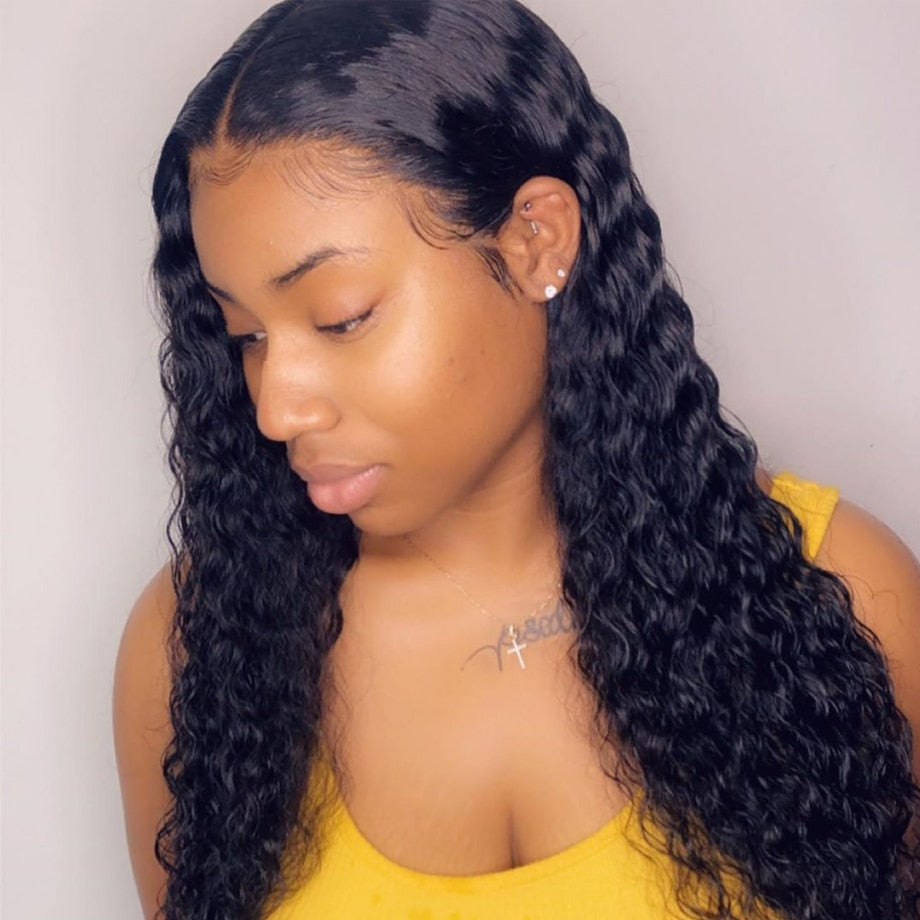 360 Lace Frontal Wig 30 Inch Pre Plucked Lace Front Human Hair Wigs For Women Hd Full Curly Deep Wave Water Wave Lace Front Wig