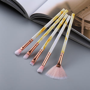 FLD 5/15Pcs Makeup Brushes Tool Set Cosmetic Powder Eye Shadow Foundation Blush Blending Beauty Make Up Brush Maquiagem