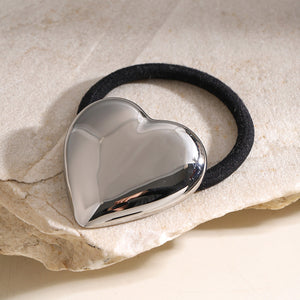 Heart Pony Cuff - Hypoallergenic 18k Gold-Plated Hair Tie with Waterproof Design
