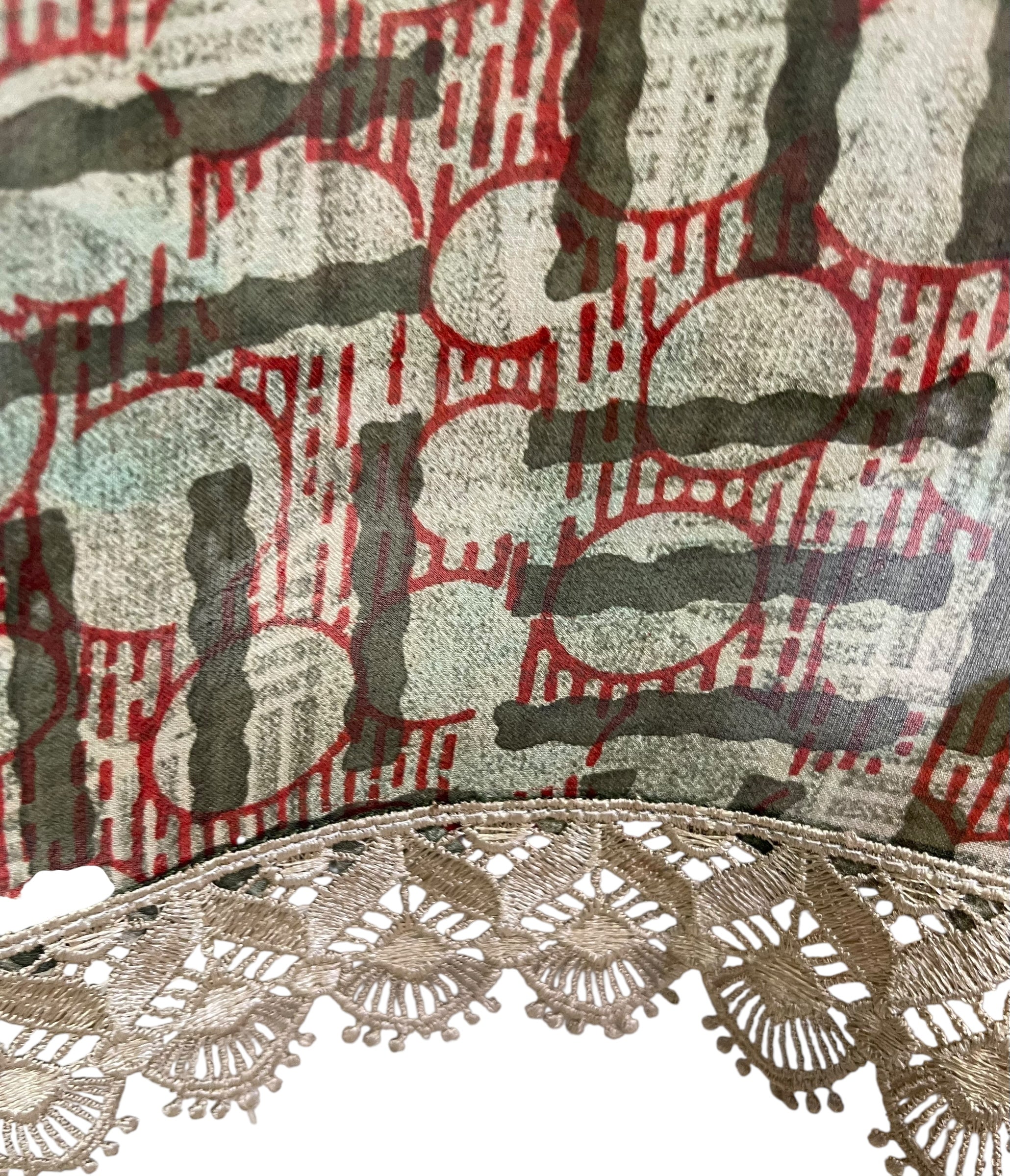 PRG6784 Sheer Avatar Long Pure Silk Kimono Sleeved Duster with Belt