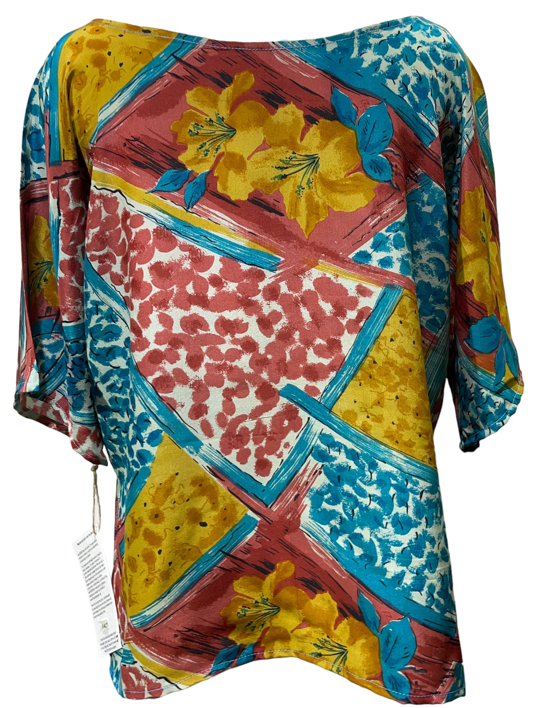 FINAL SALE PRC4631 Avatar Pure Silk Side Slit Top