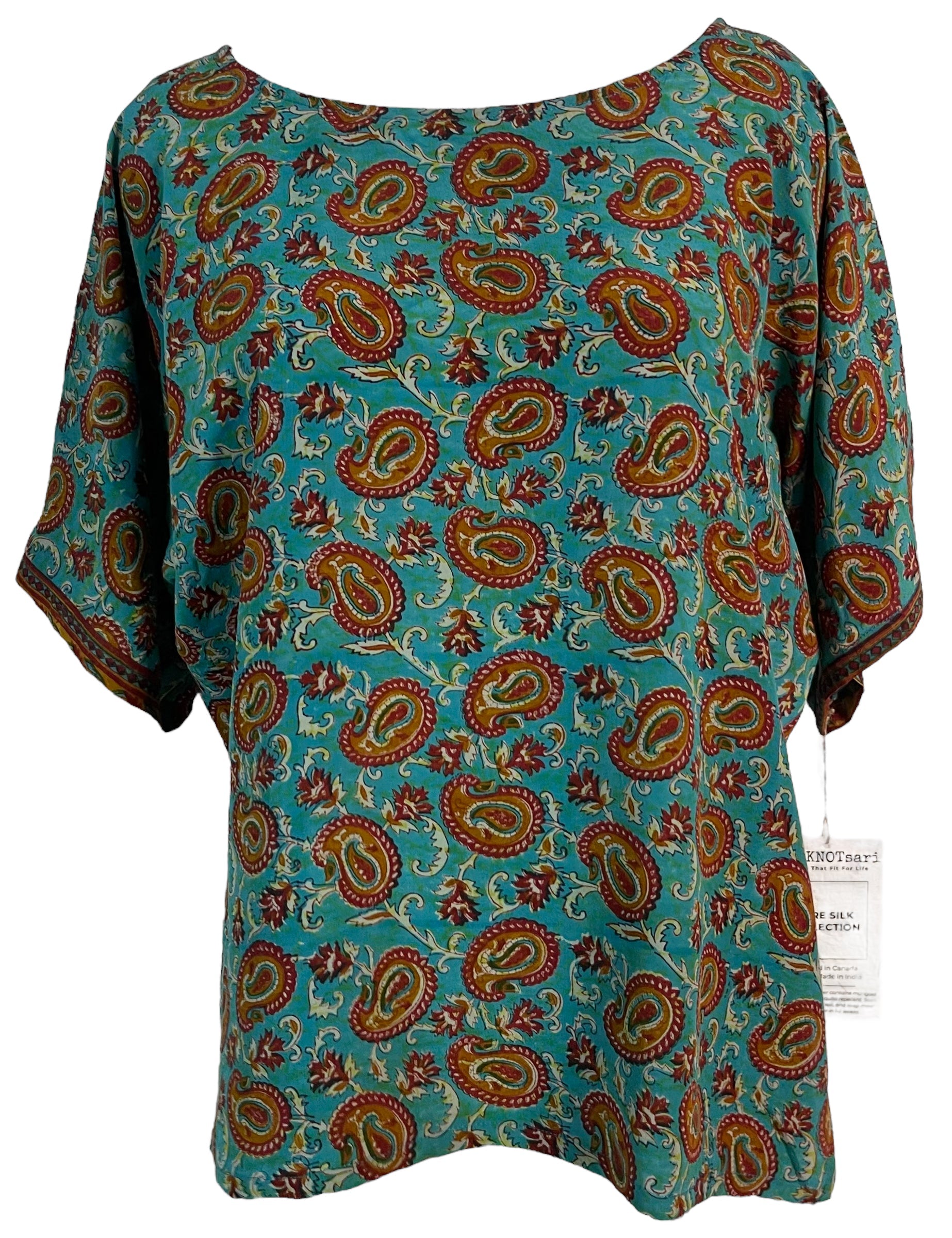 FINAL SALE PRC6232 Avatar Pure Silk Side Slit Top