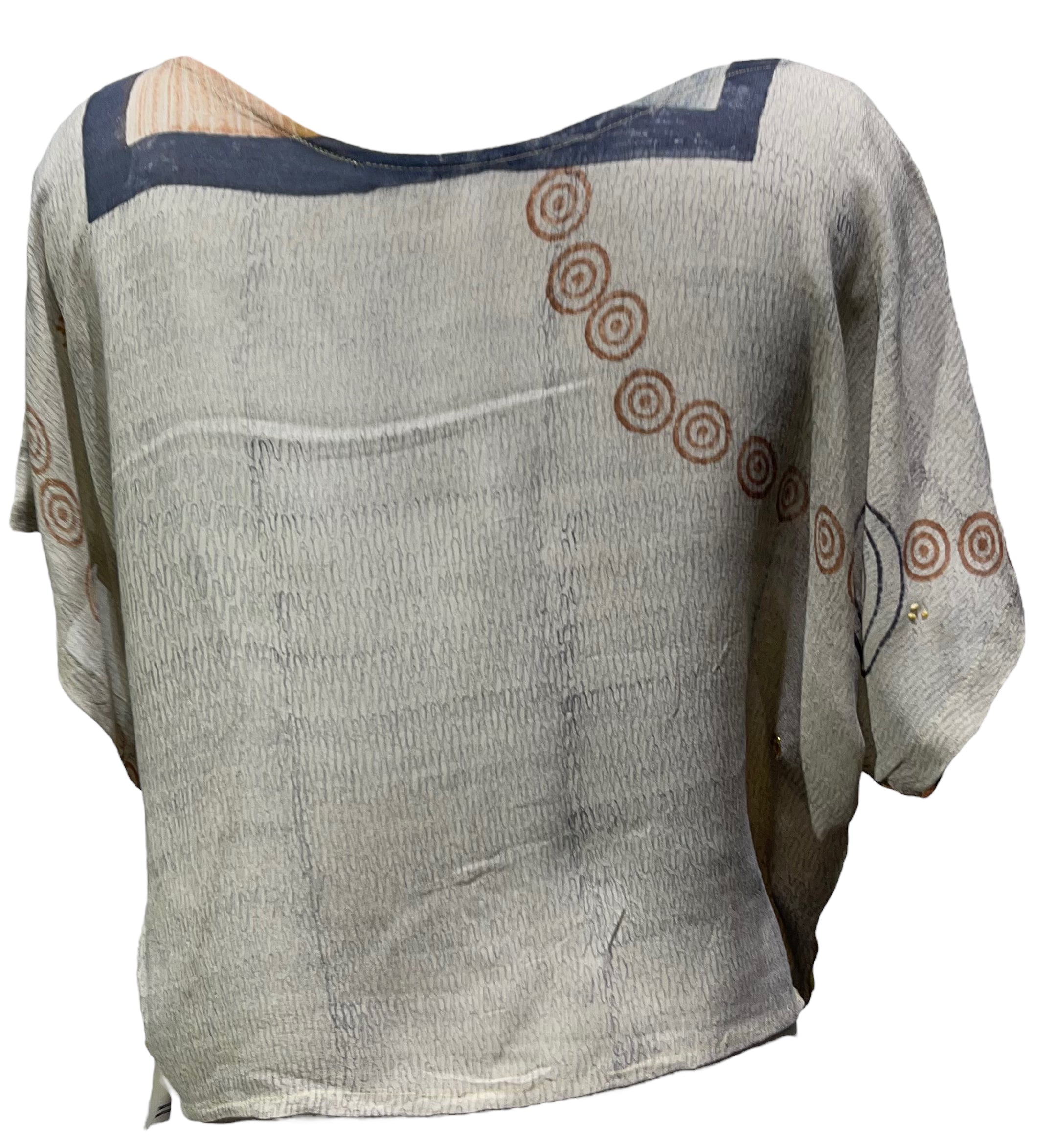 FINAL SALE PRG4201 Sheer Avatar Pure Silk Boxy Top