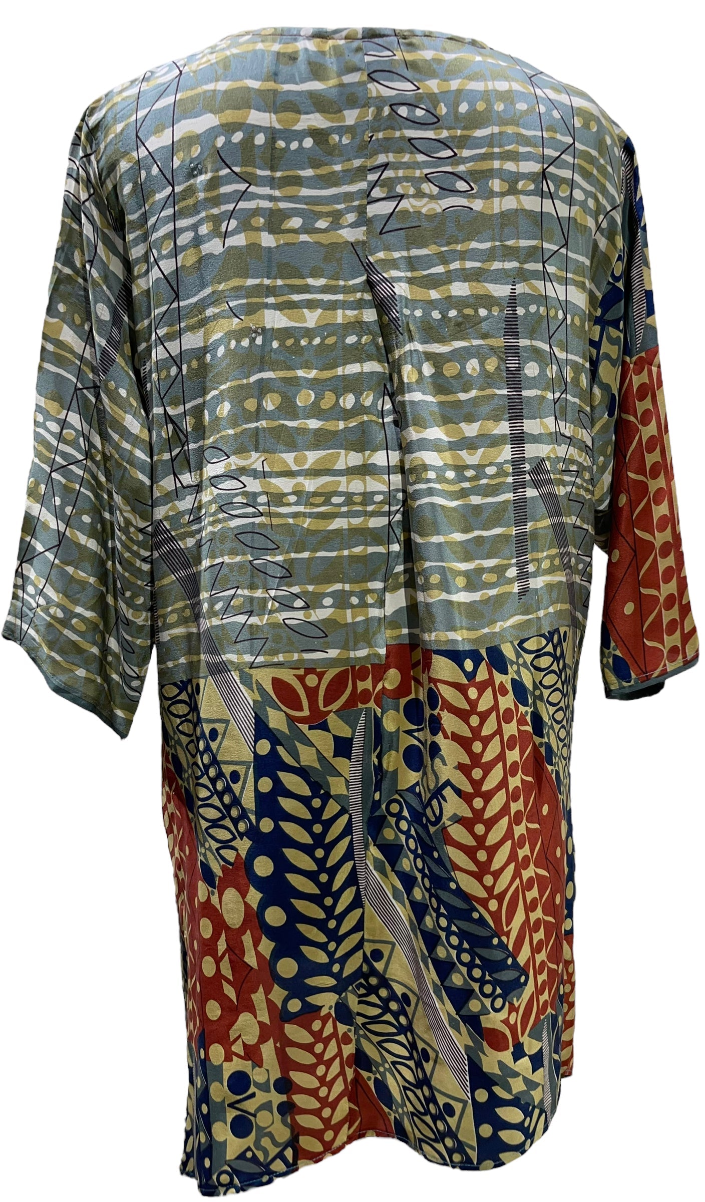 FINAL SALE PRC5490 Avatar Pure Silk Self Pocket Tunic Dress