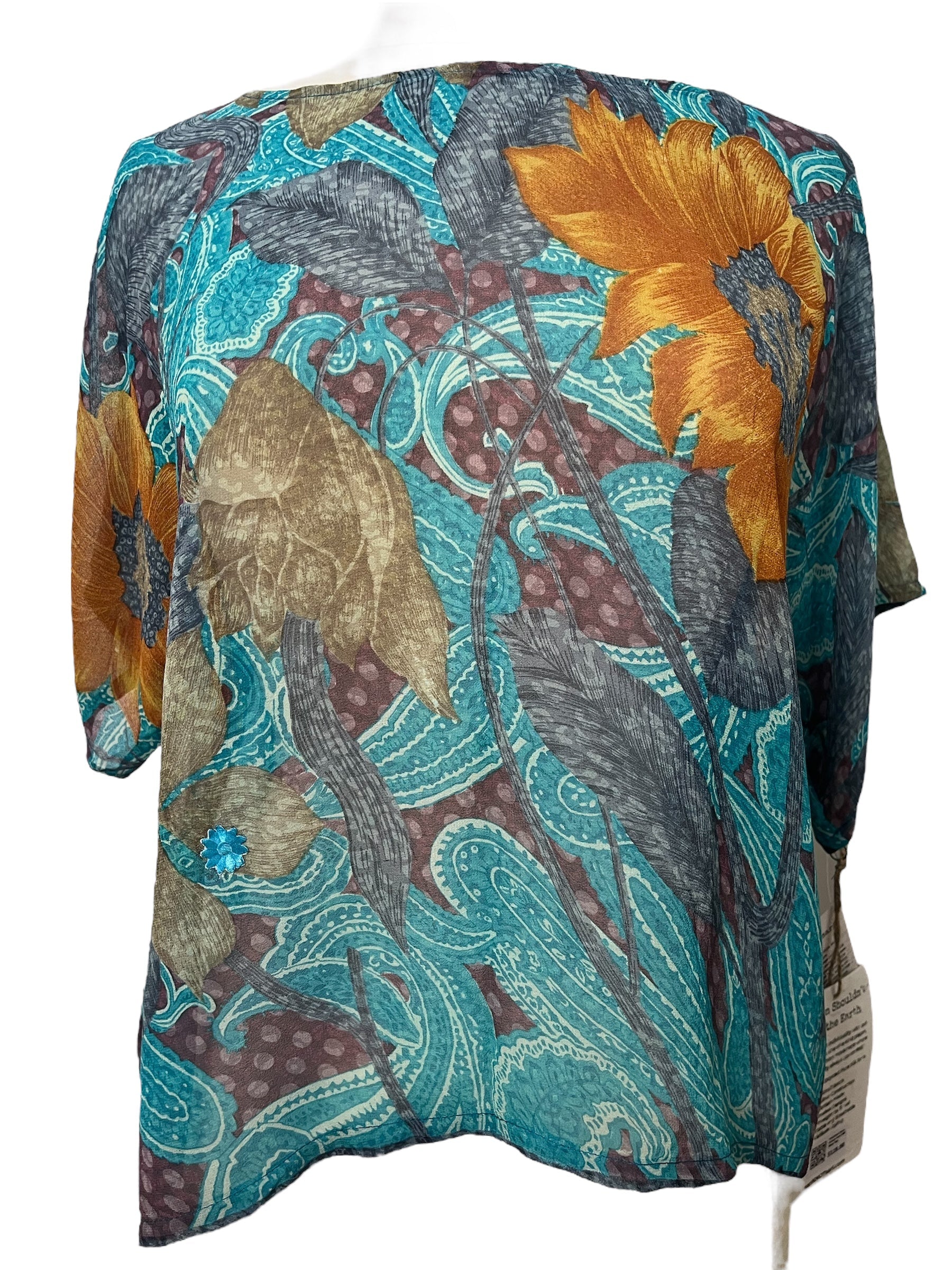 PRG5504 Sheer Avatar Pure Silk Boxy Top