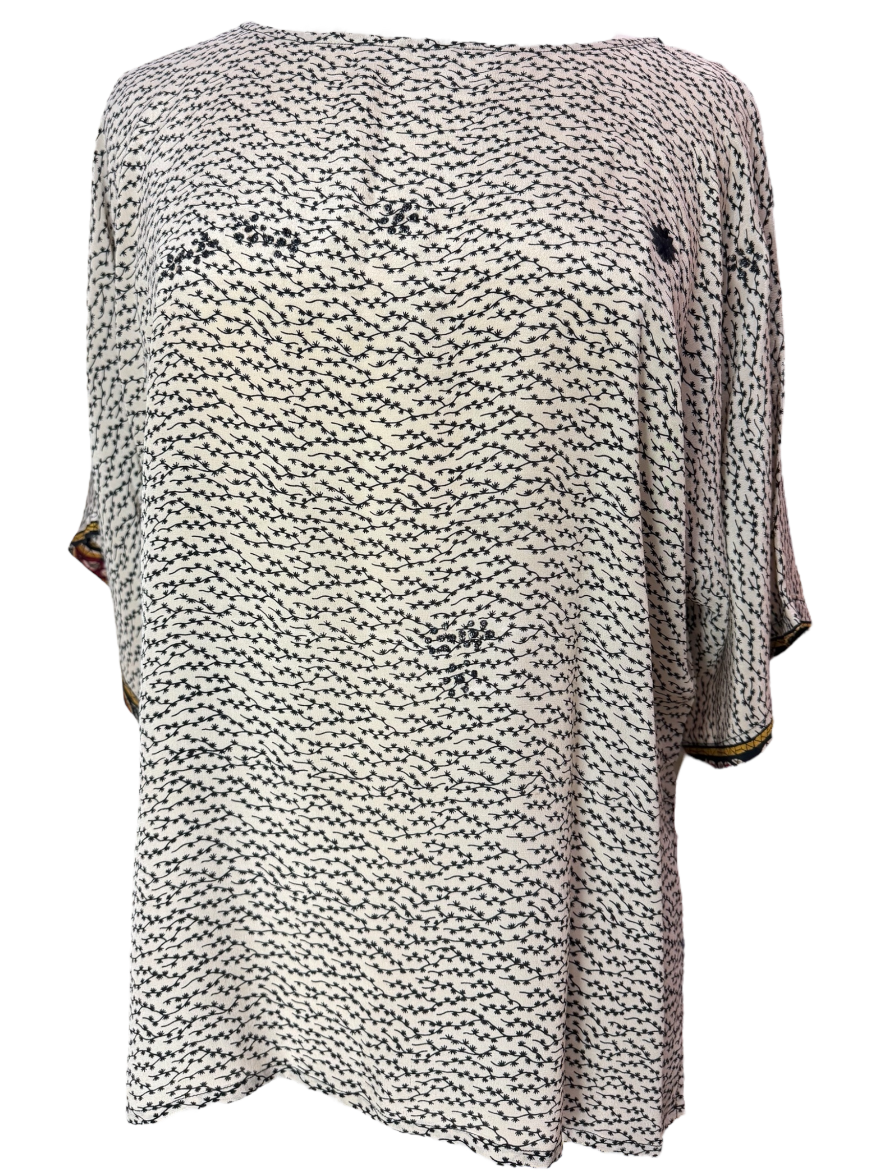 PRC6866 Avatar Pure Silk Side Slit Top