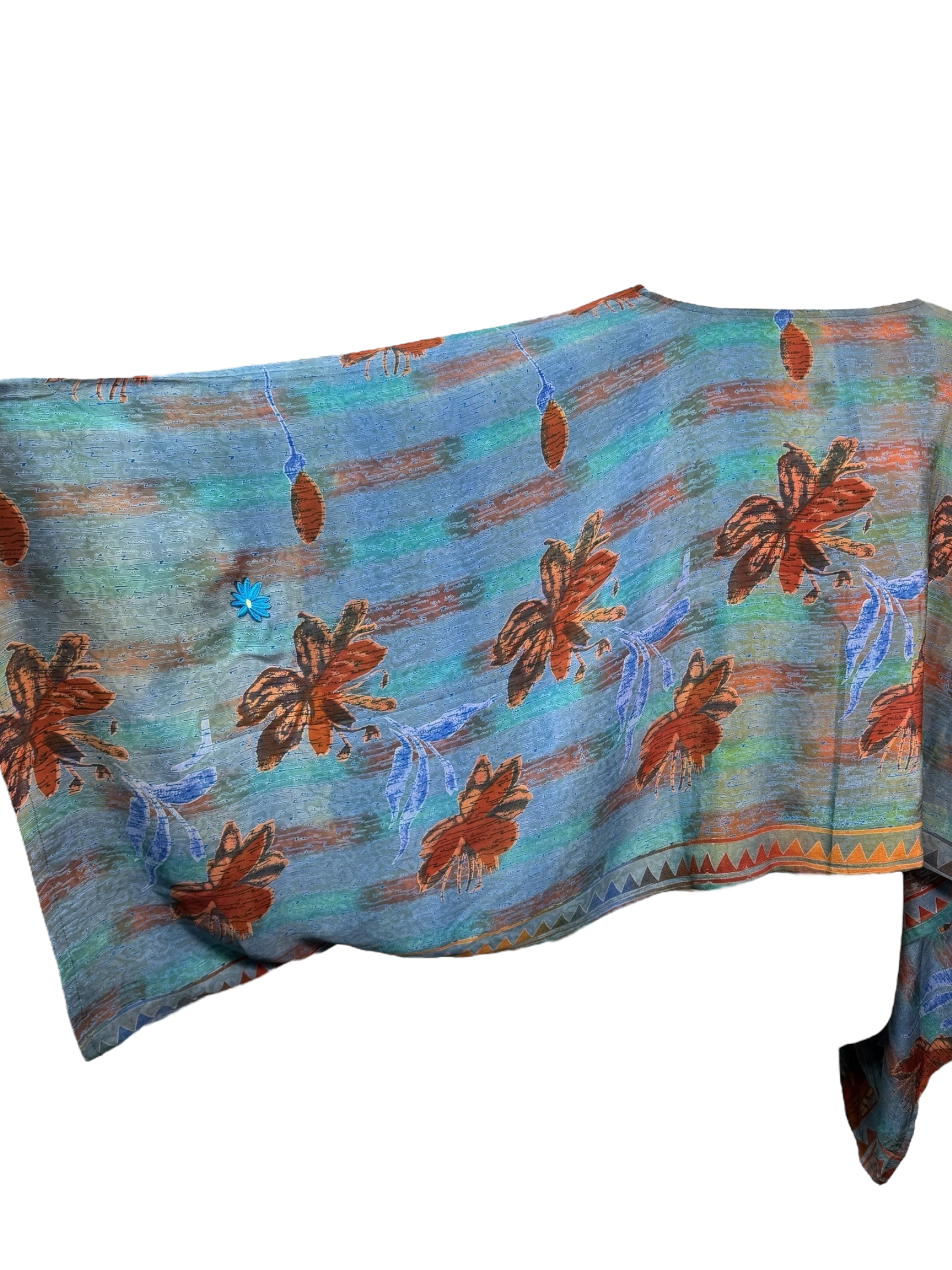 SOLD  PRC7311 Avatar Pure Silk Kimono-Sleeved Top