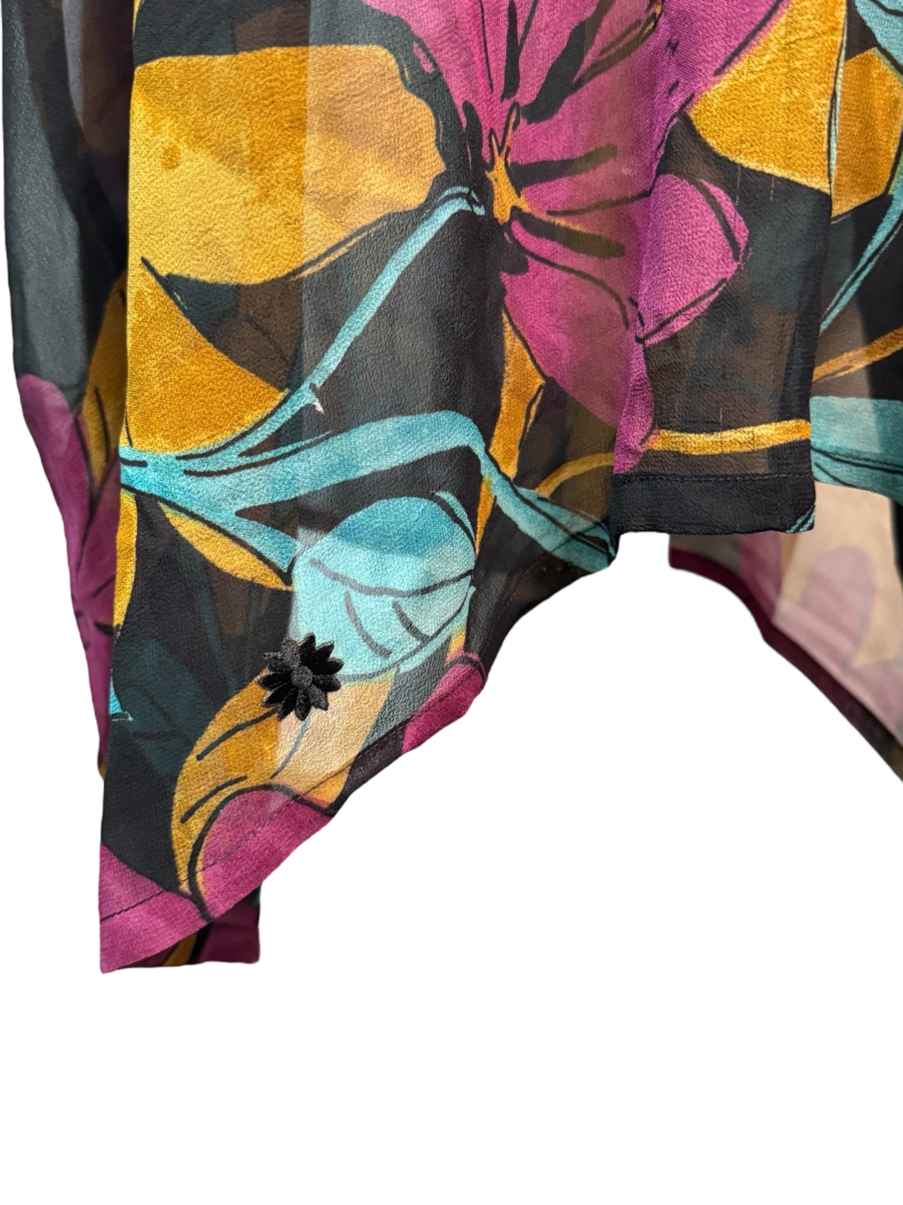 PRG7341 Sheer Avatar Pure Silk Midi Length Kaftan