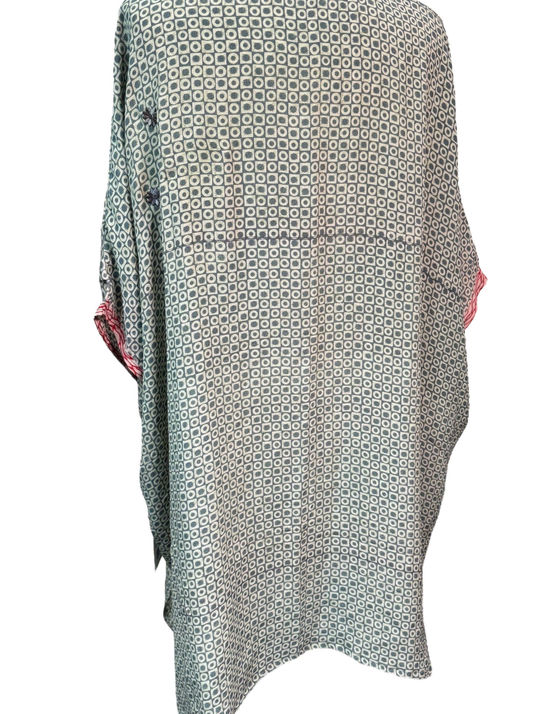 PRC7467 Avatar Pure Silk Short Kaftan Tunic with Slits