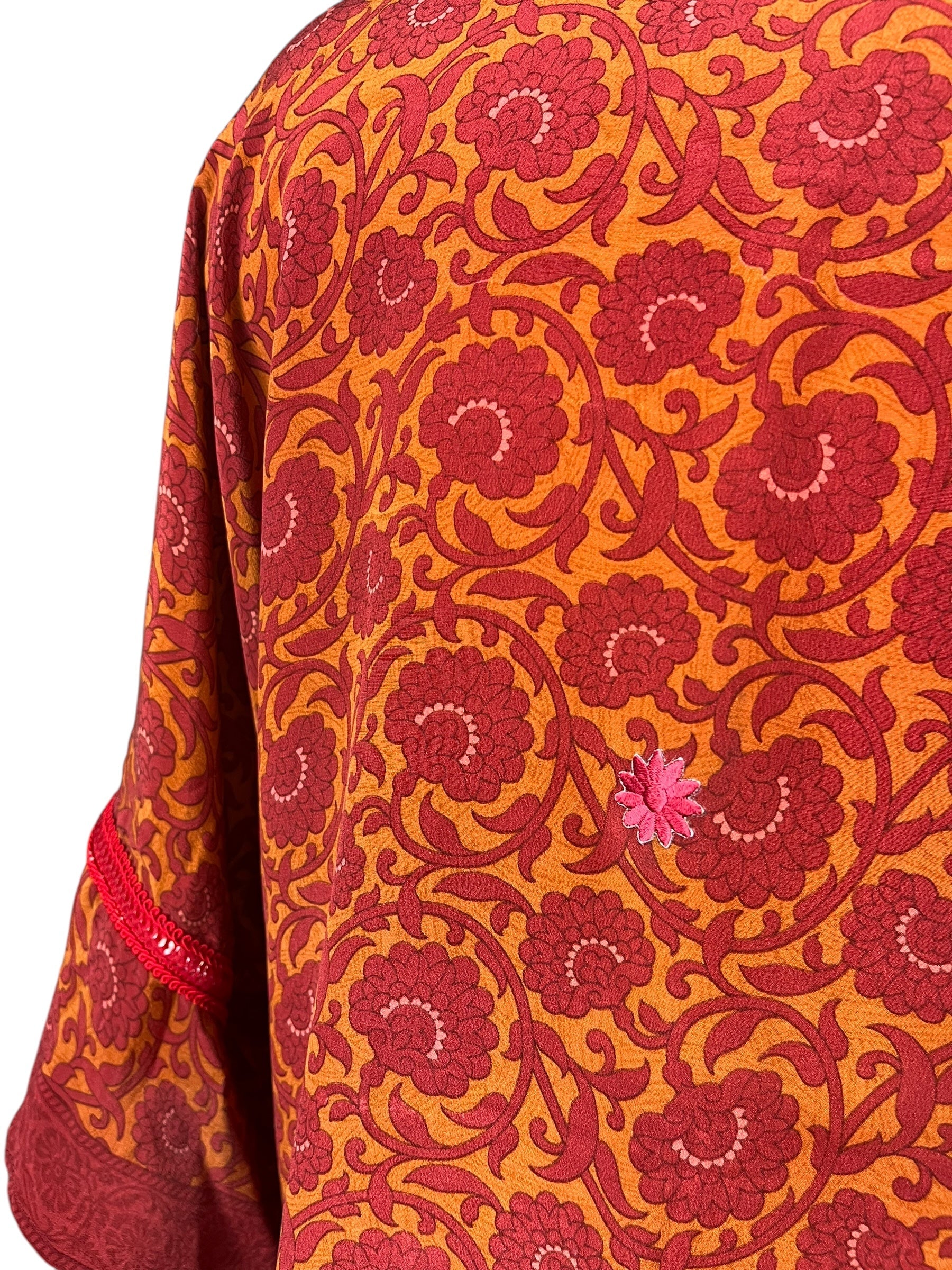 FINAL SALE PRC6075 Avatar Pure Silk Kimono-Sleeved Jacket with Belt