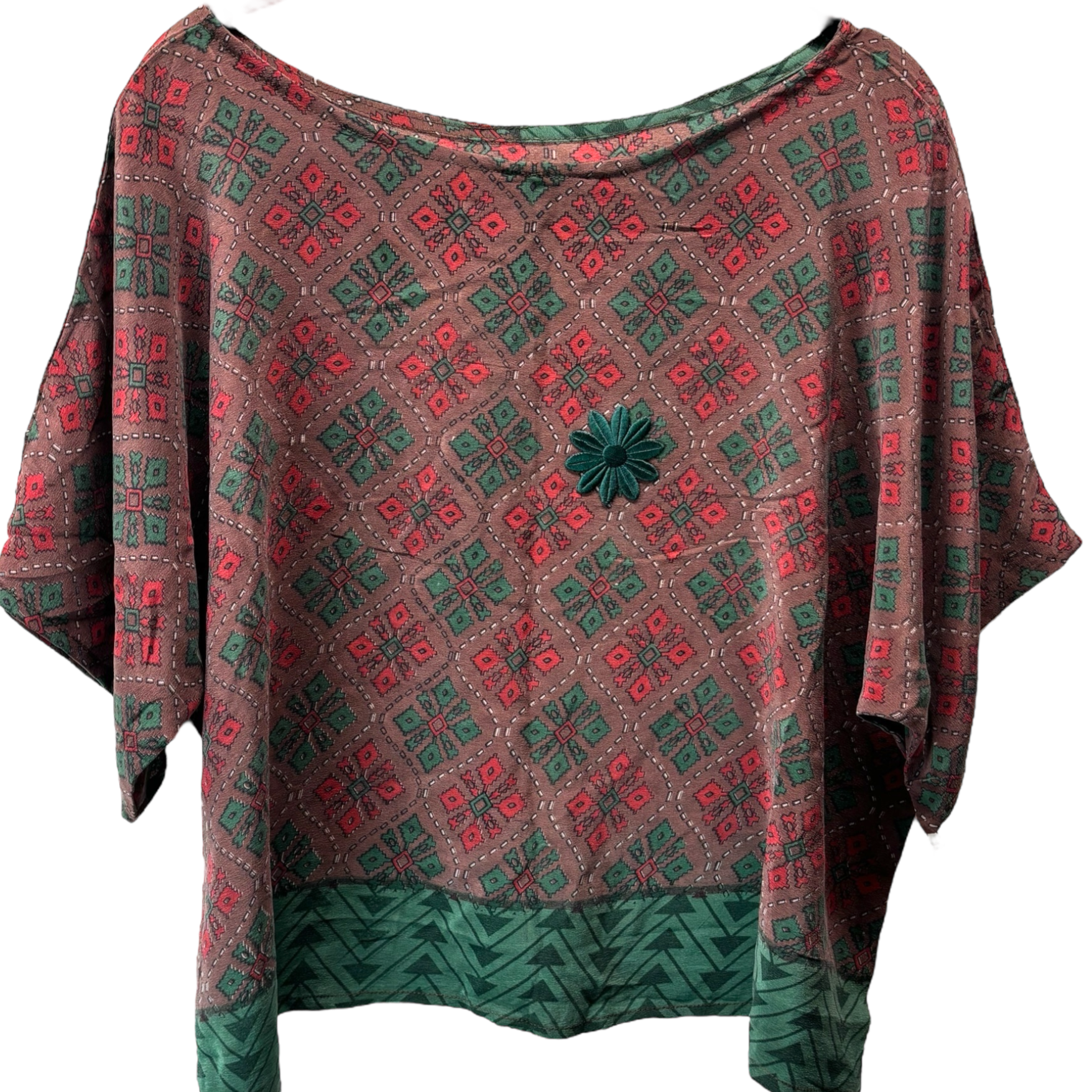 FINAL SALE PRC3748A Avatar Pure Silk Boxy Top