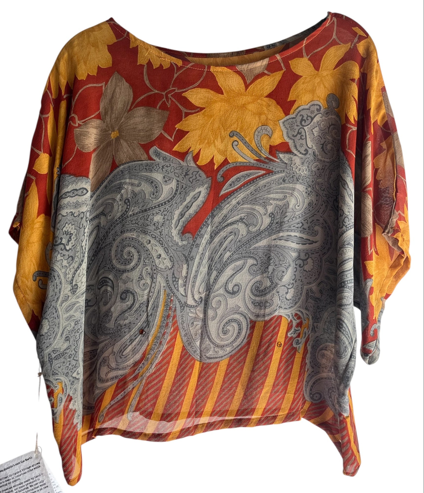 FINAL SALE Marie Elisabeth Wrede Sheer Avatar Pure Silk Boxy Top