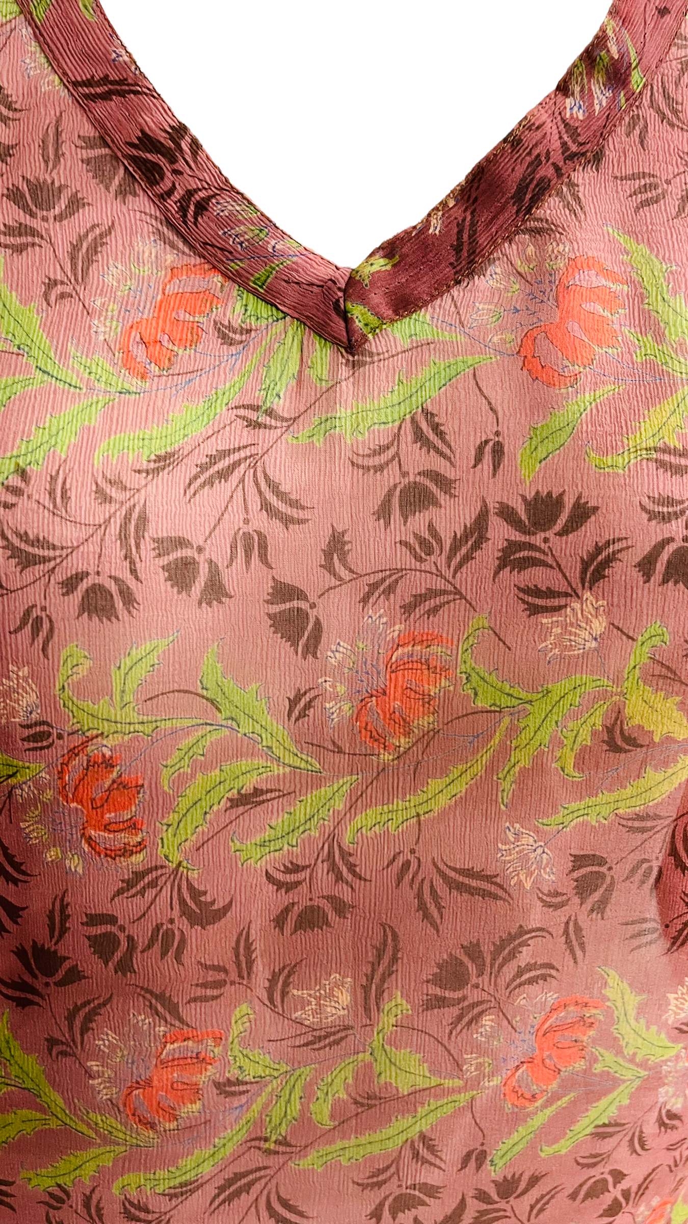 FINAL SALE PRG1005 Trout Sheer Avatar Pure Silk Long Tunic with Side Ties