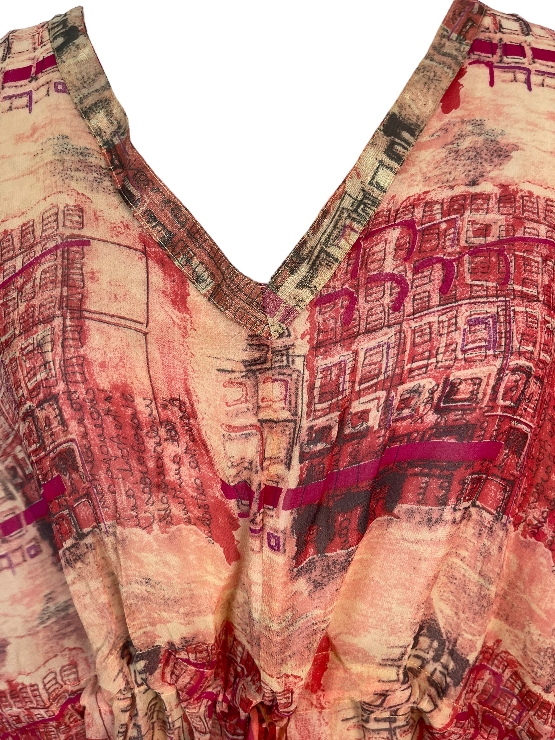 PRG6354 Sheer Avatar Pure Silk Maxi Kaftan