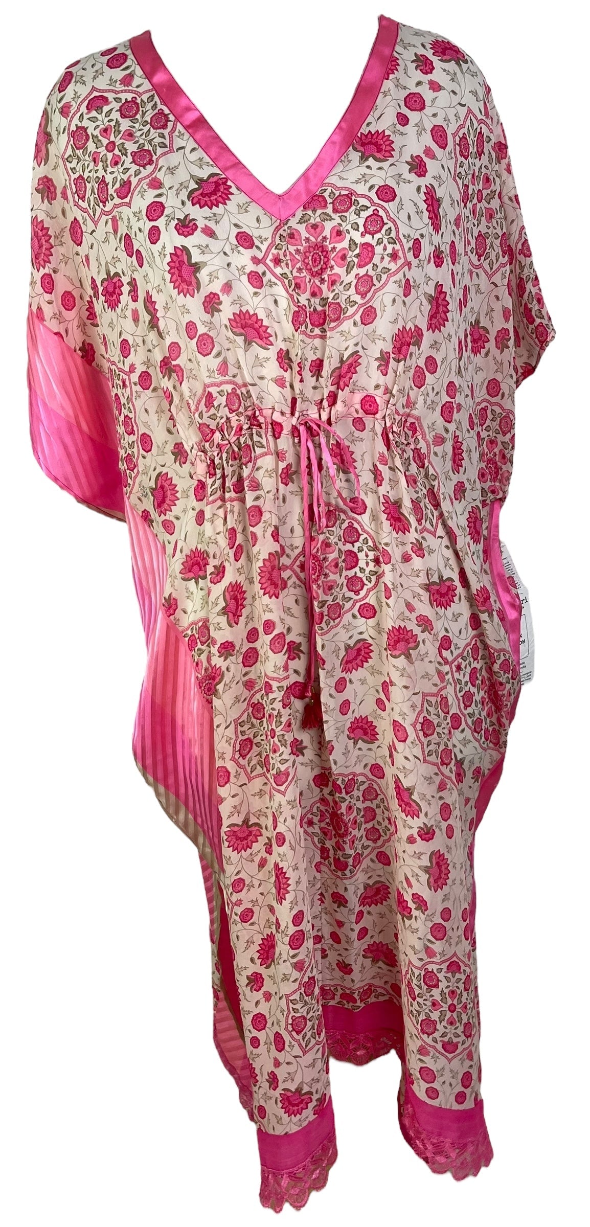 REVOLUTIONHER PRG6793 Sheer Avatar Pure Silk Maxi Kaftan