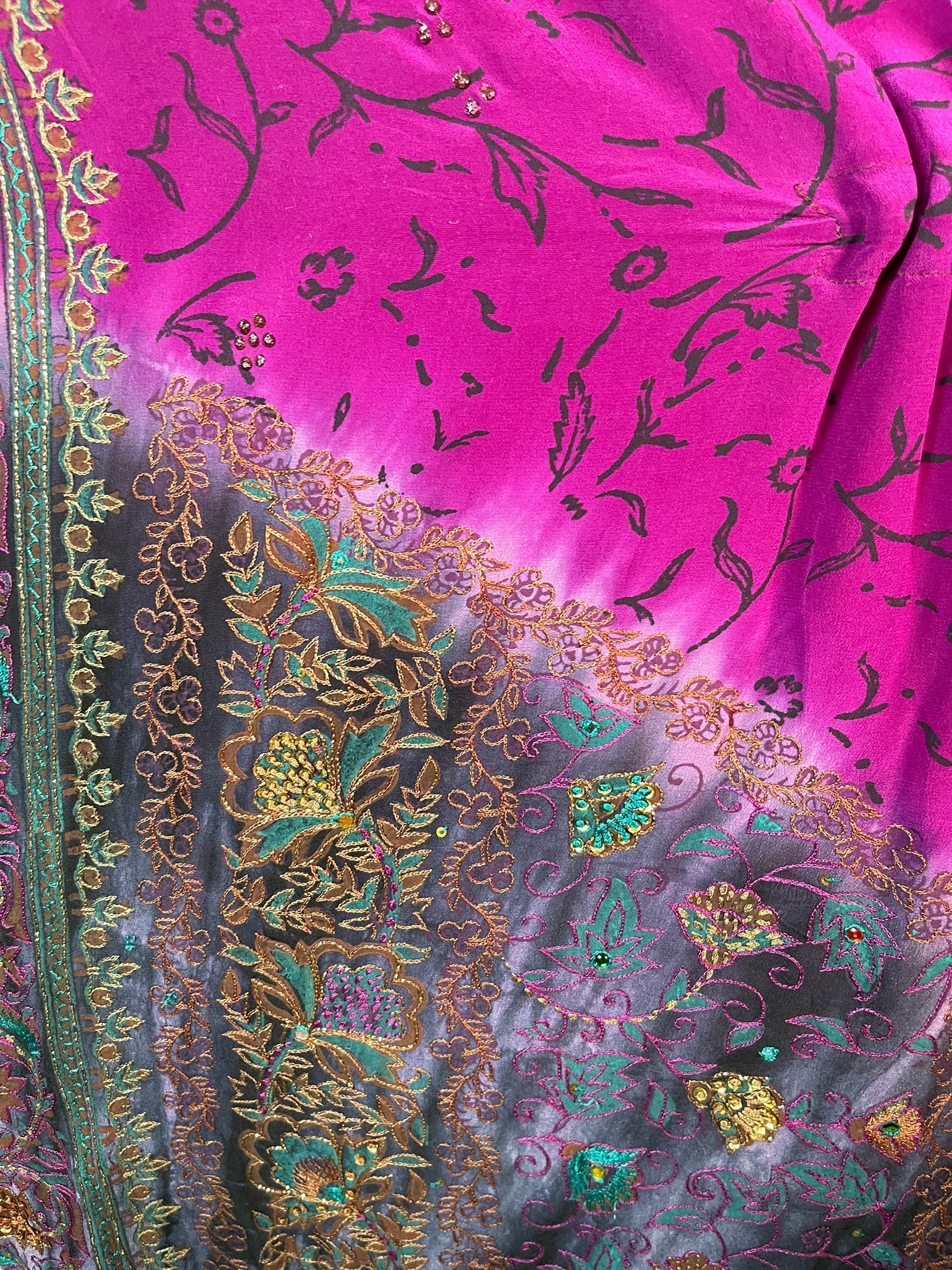 SOLD  PRC6402 Avatar Pure Silk Maxi Kaftan