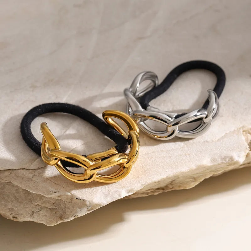 Infinity Pony Cuff – 18k Gold Stainless Steel Hair and Wrist Accessory