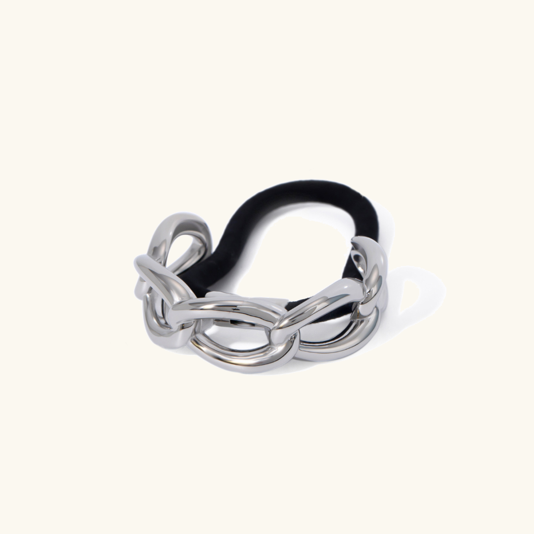 Infinity Pony Cuff – 18k Gold Stainless Steel Hair and Wrist Accessory