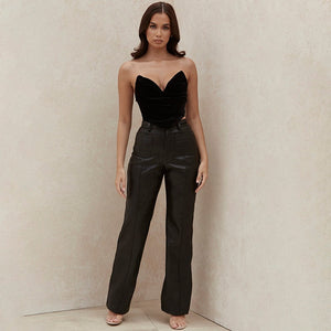 High Waist Leather Pants