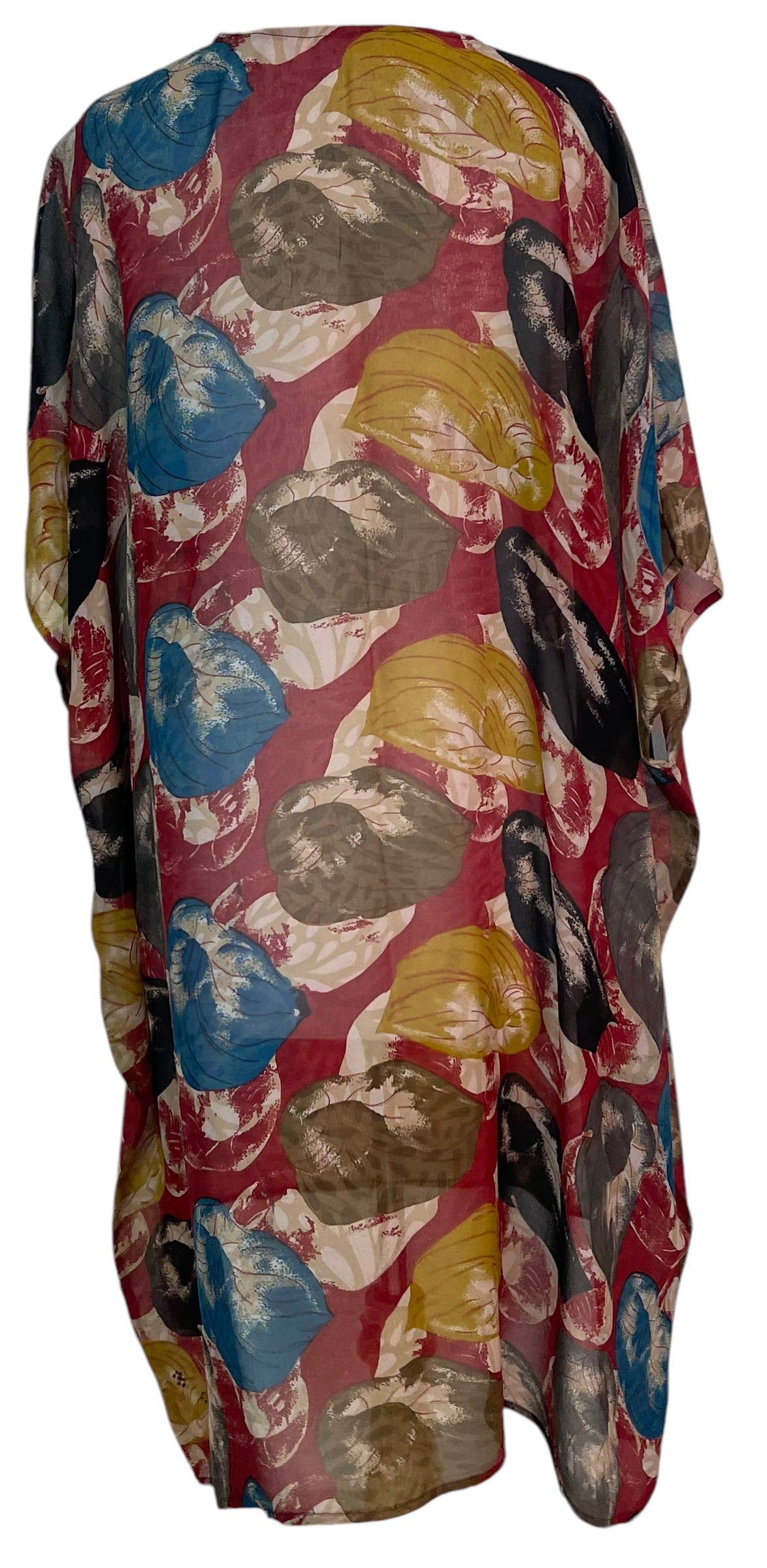 FINAL SALE PRG5844 Sheer Avatar Pure Silk Midi Length Kaftan