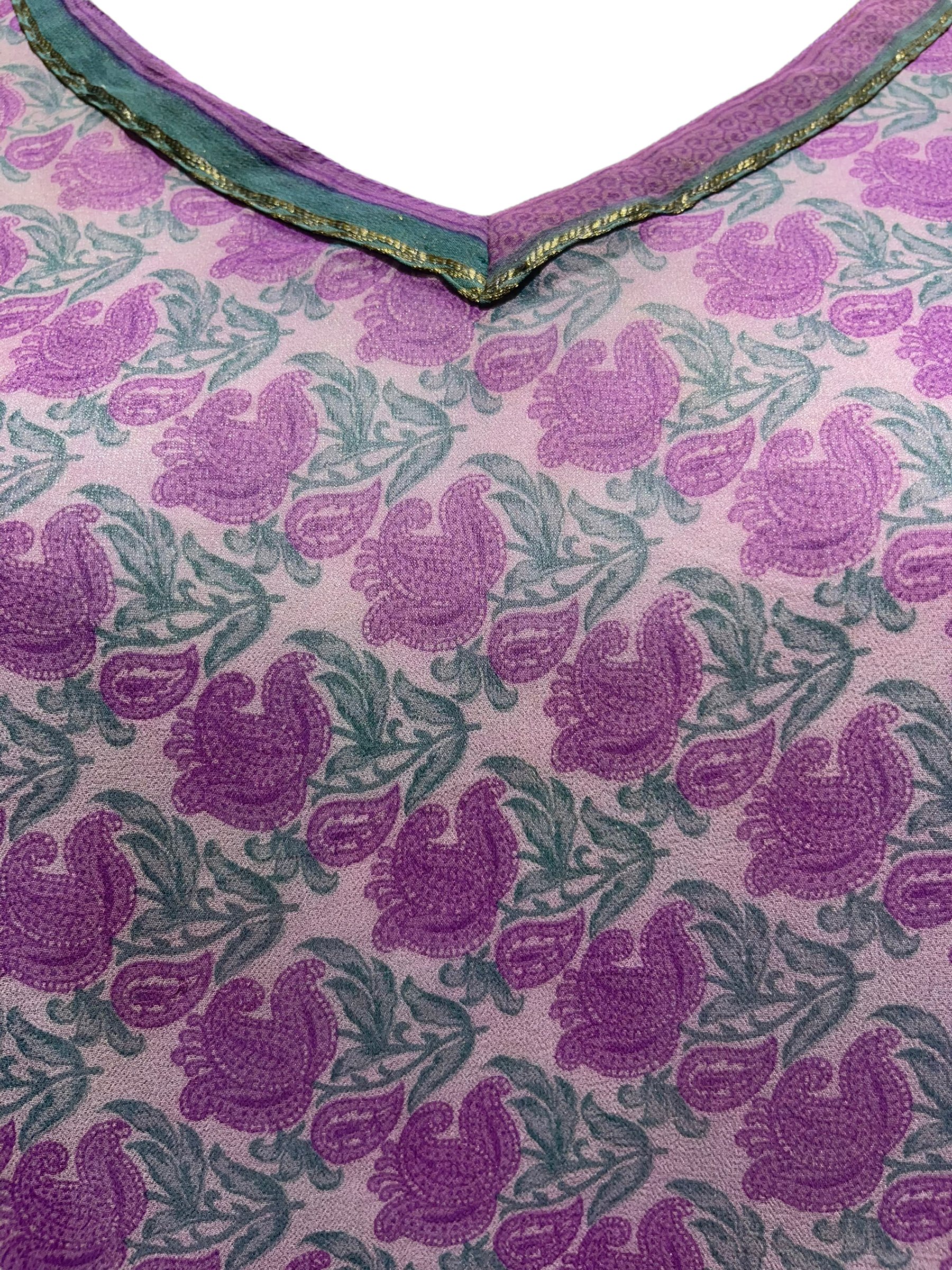 FINAL SALE PRG2058 Gabela Bushshrike Sheer Avatar Pure Silk Long Tunic with Side Ties