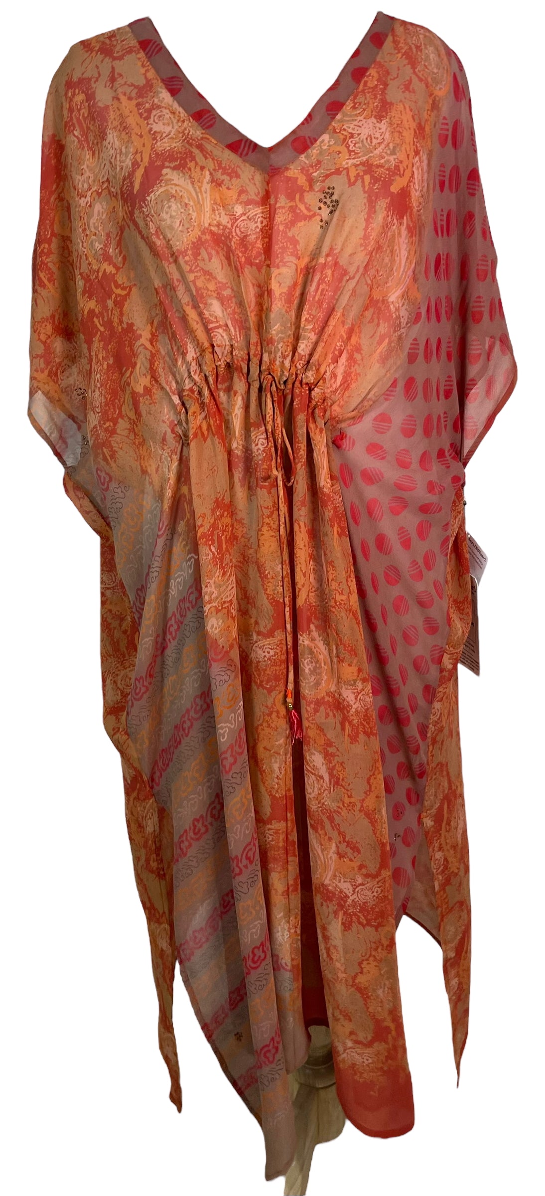 PRG6379 Sheer Avatar Pure Silk Maxi Kaftan