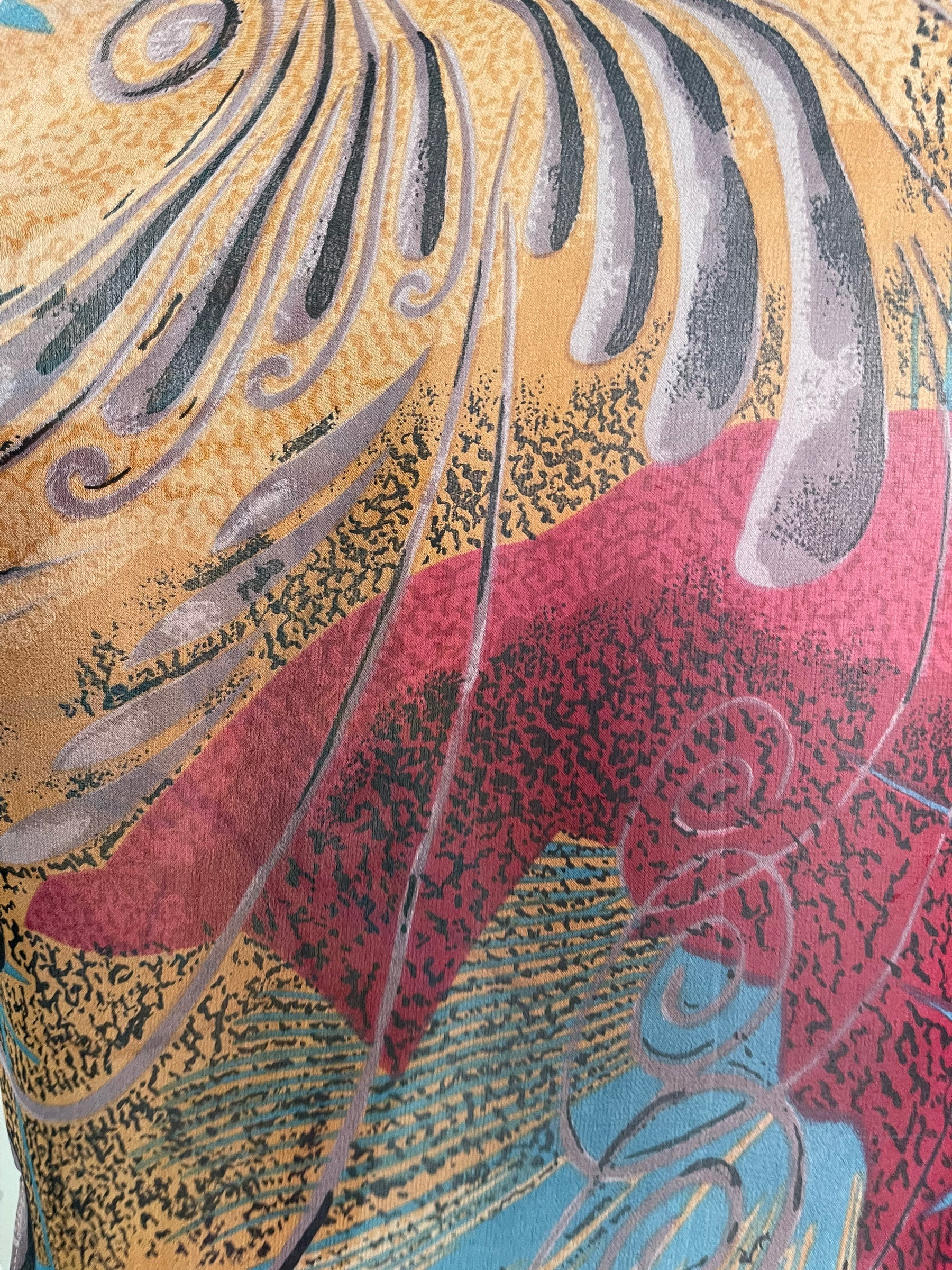 FINAL SALE PRG6265 Sheer Avatar Pure Silk Side Slit Top