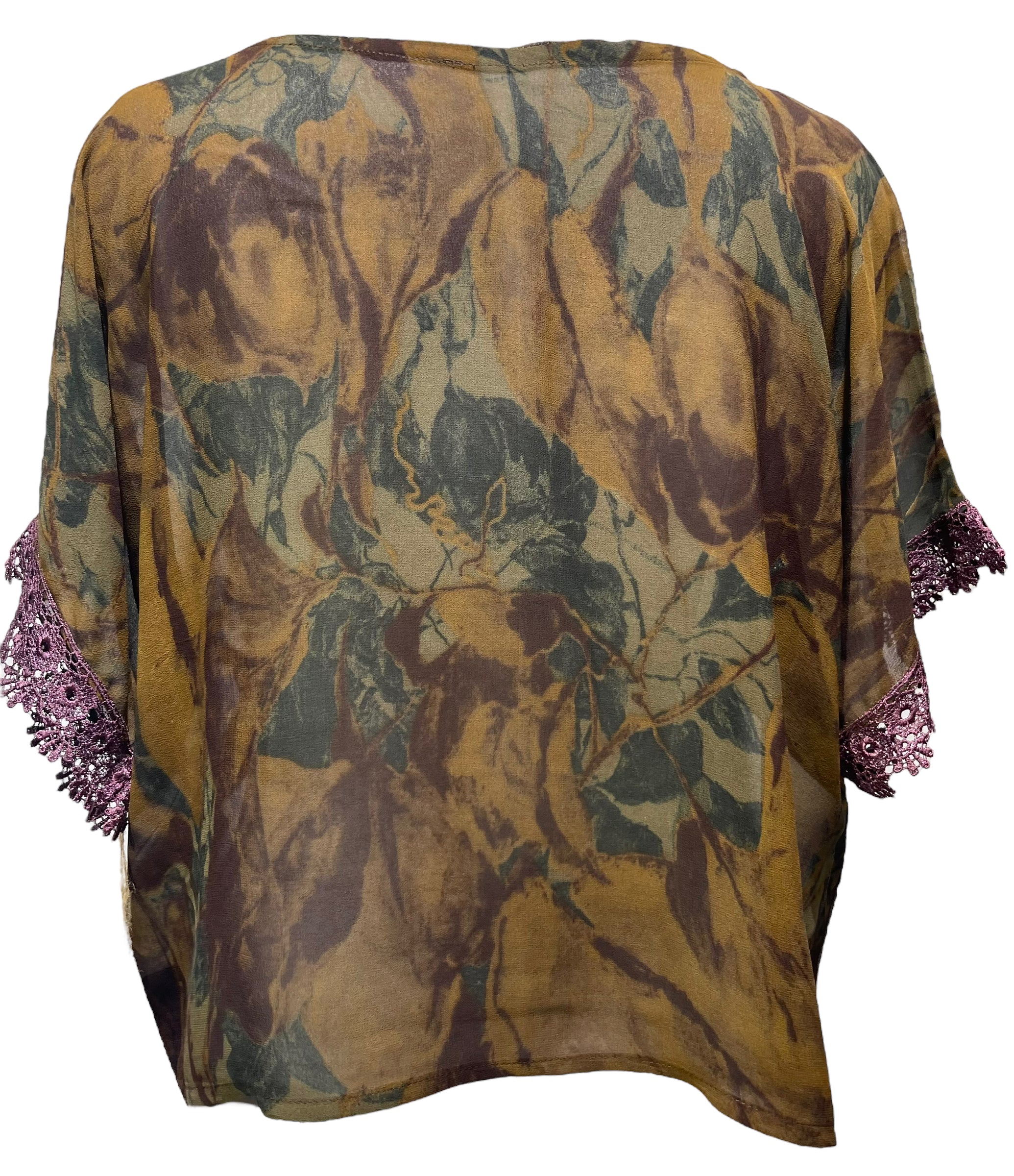 FINAL SALE PRG3154 Sheer Nirvana Pure Silk Boxy Top