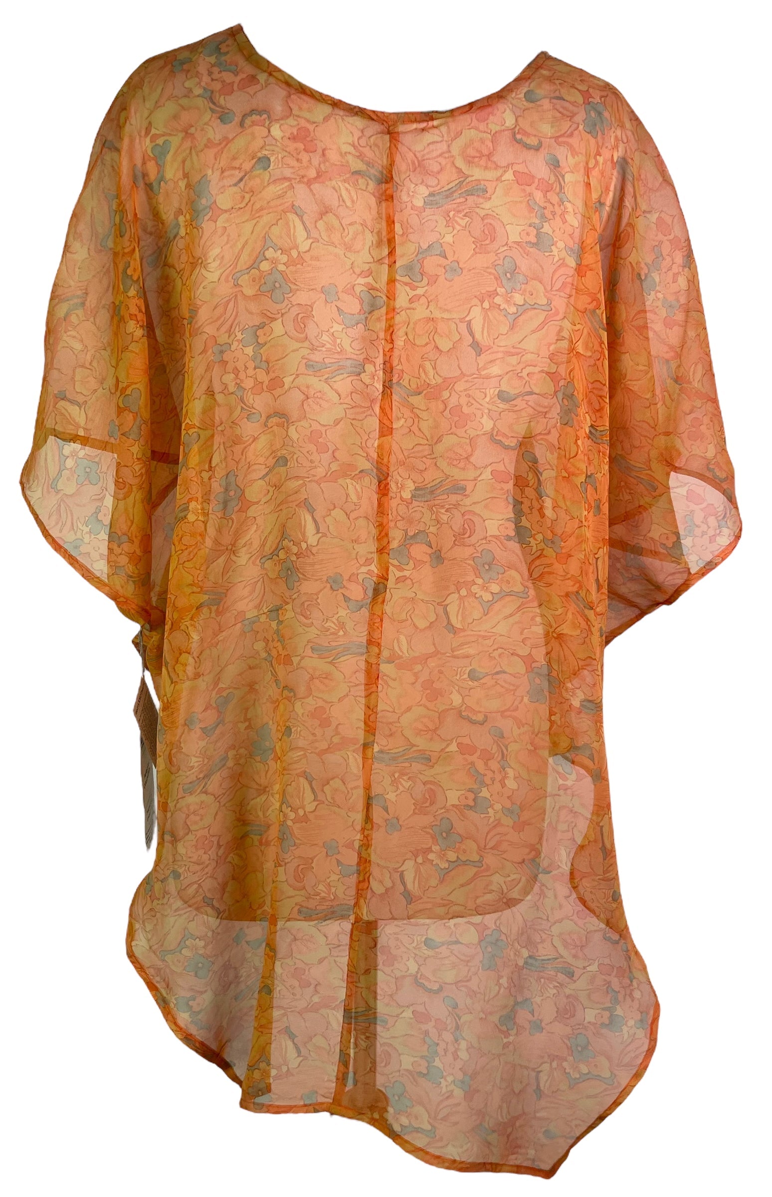 PRG6525 Sheer Avatar Pure Silk Waterfall Top