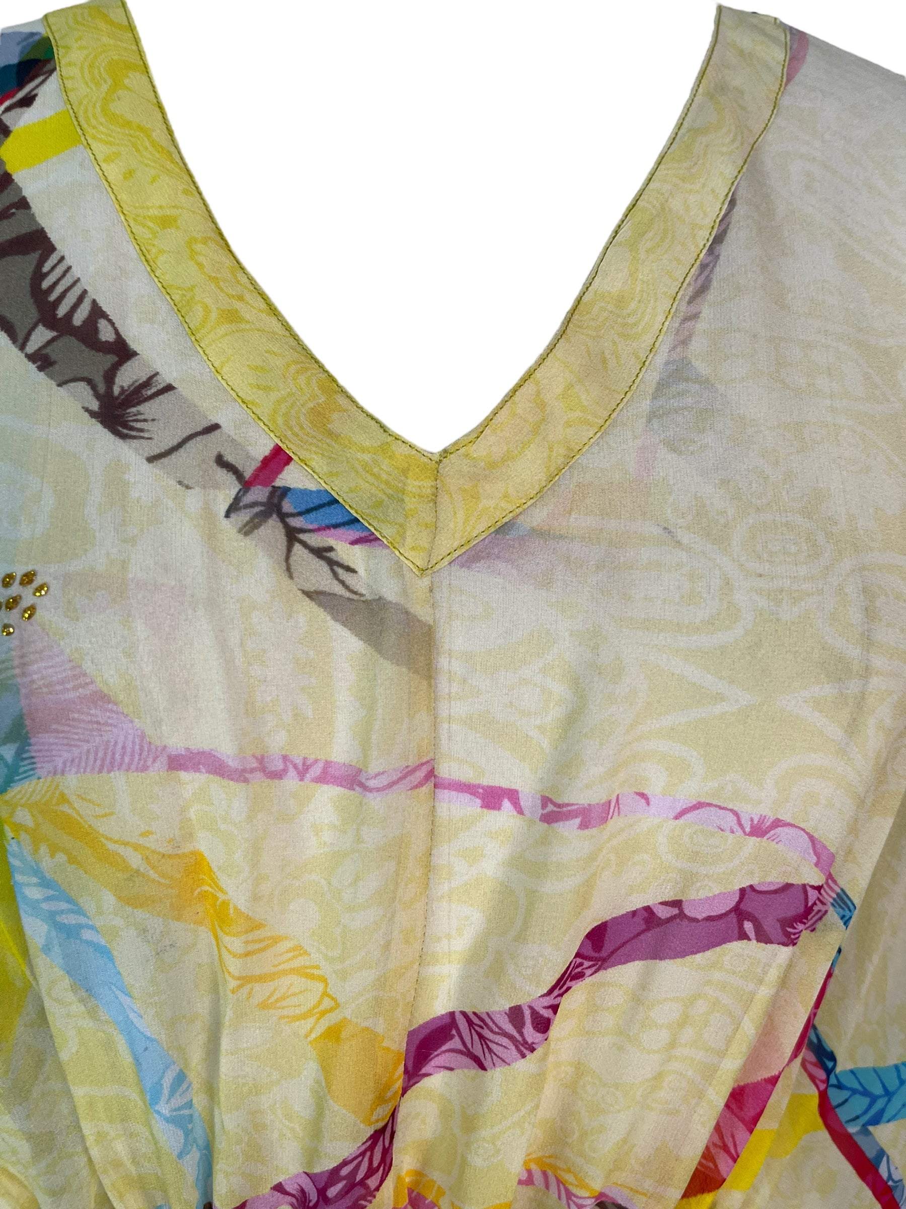 PRG6362 Sheer Avatar Pure Silk Maxi Kaftan