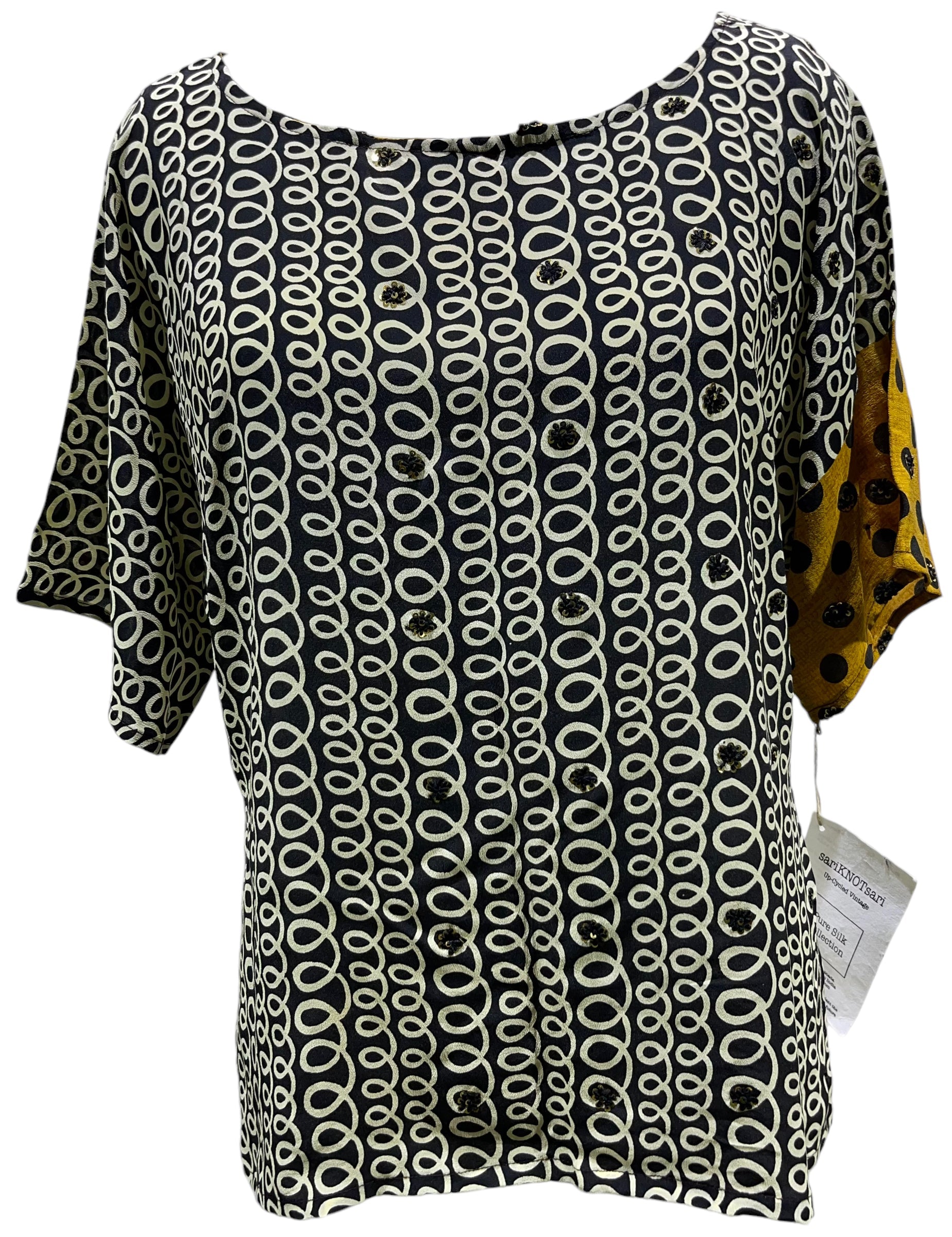 FINAL SALE PRC4460 Avatar Pure Silk Side Slit Top