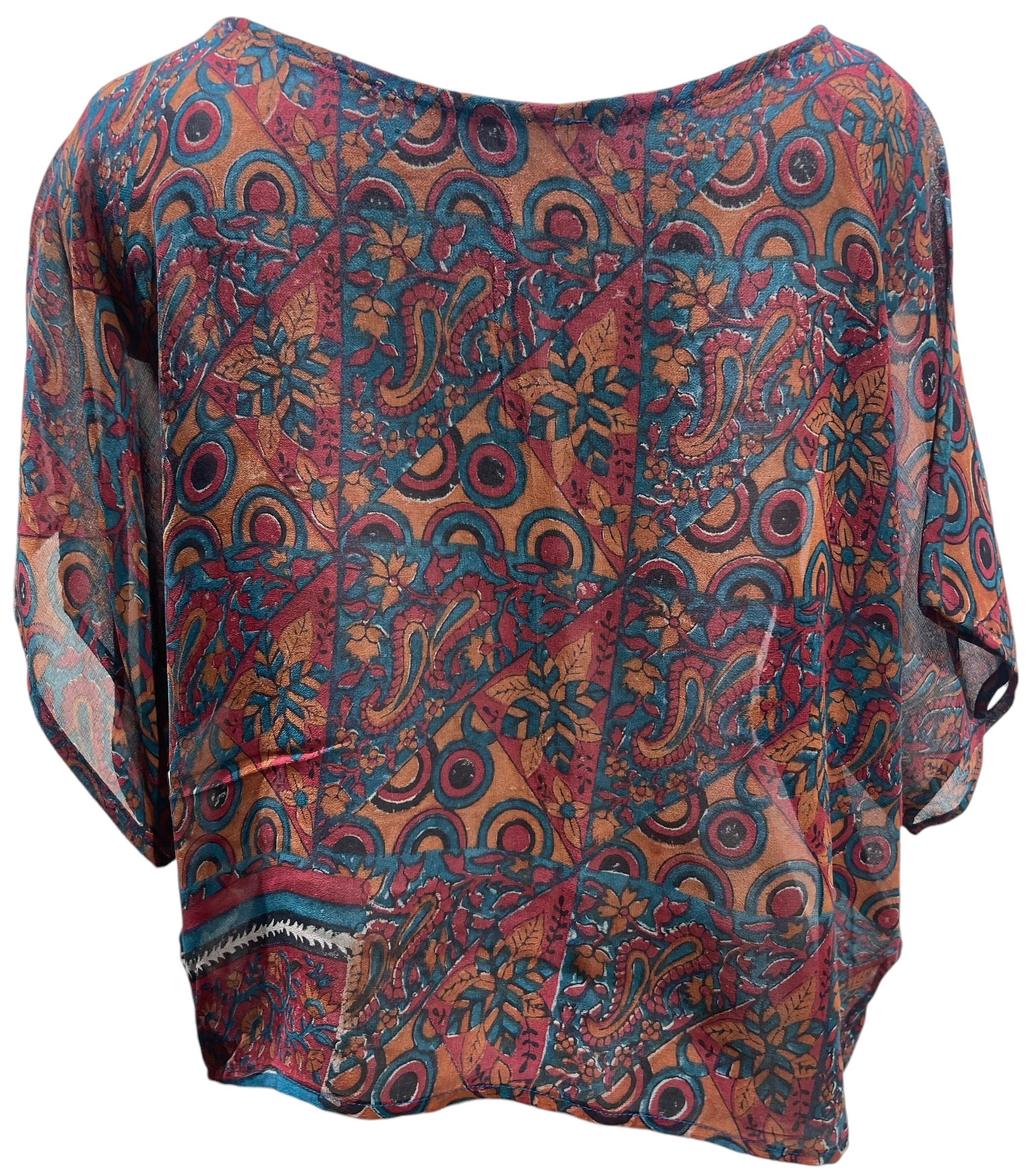 FINAL SALE PRG5229 Sheer  Avatar Pure Silk Boxy Top